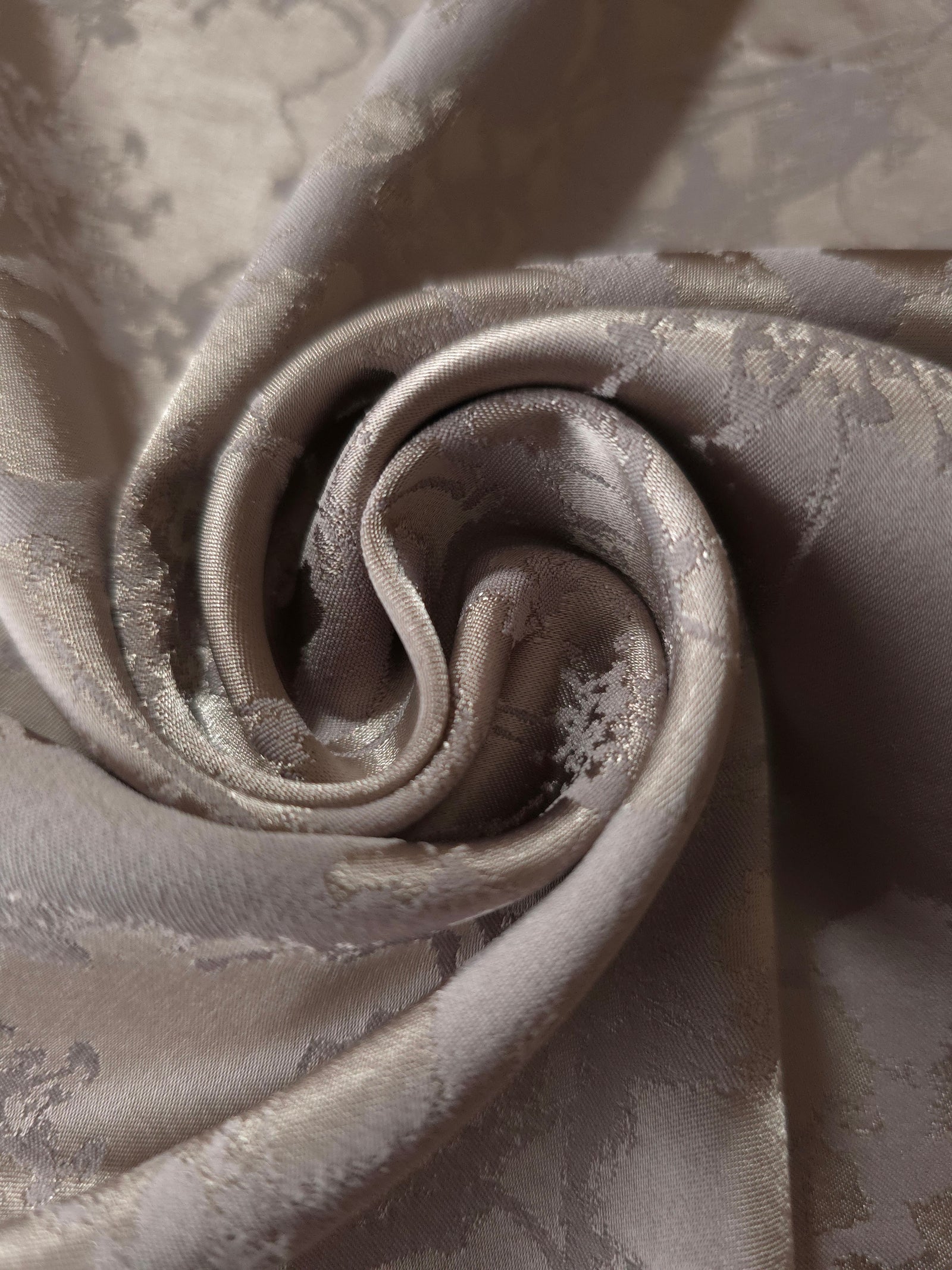 Reversible Two-Tone Stretch Satin Jacquard Fabric