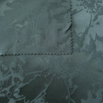 Front and reverse of the teal floral colorway, both sides close in tone with a subtle sheen shift