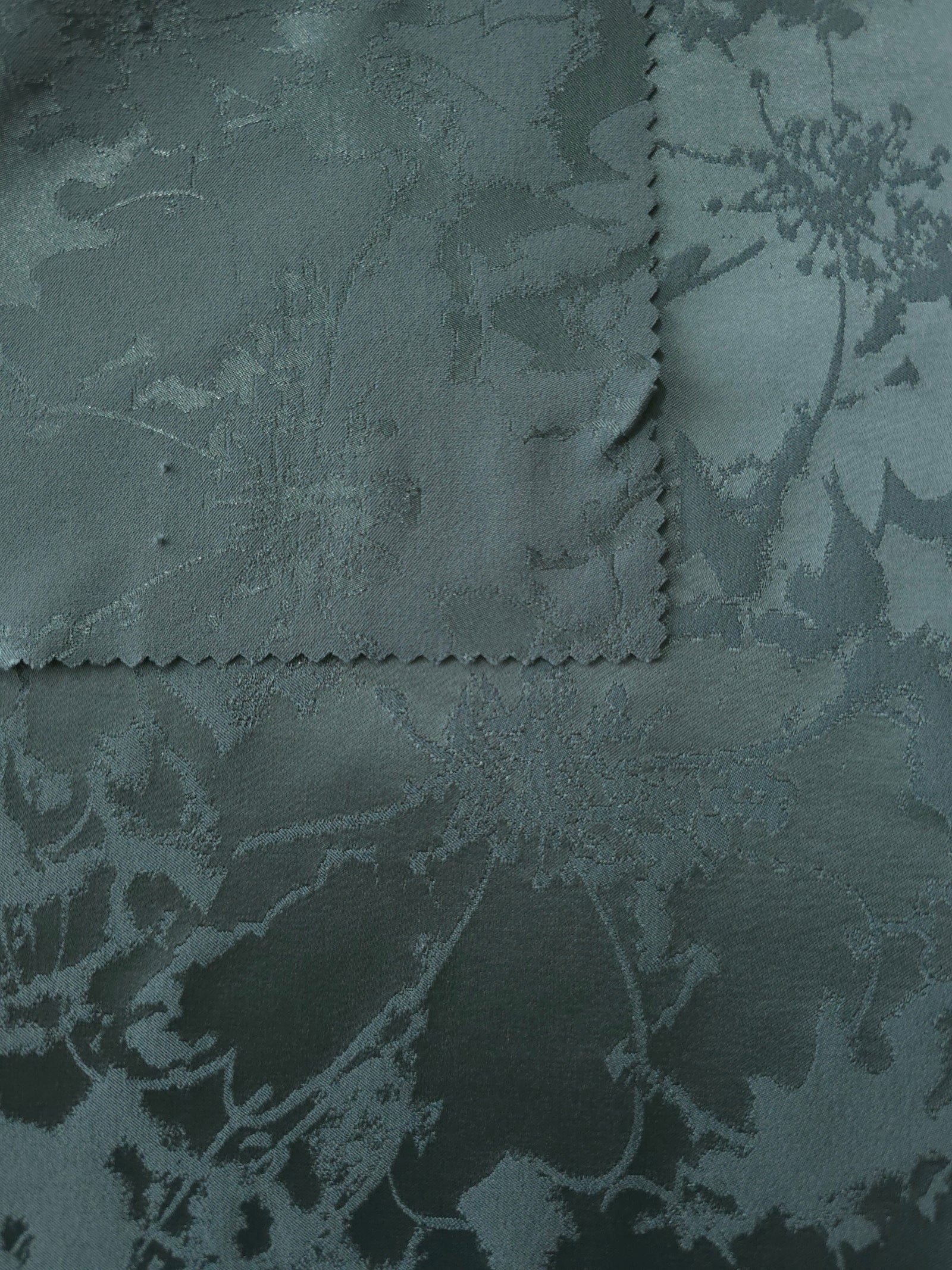Reversible Two-Tone Stretch Satin Jacquard Fabric