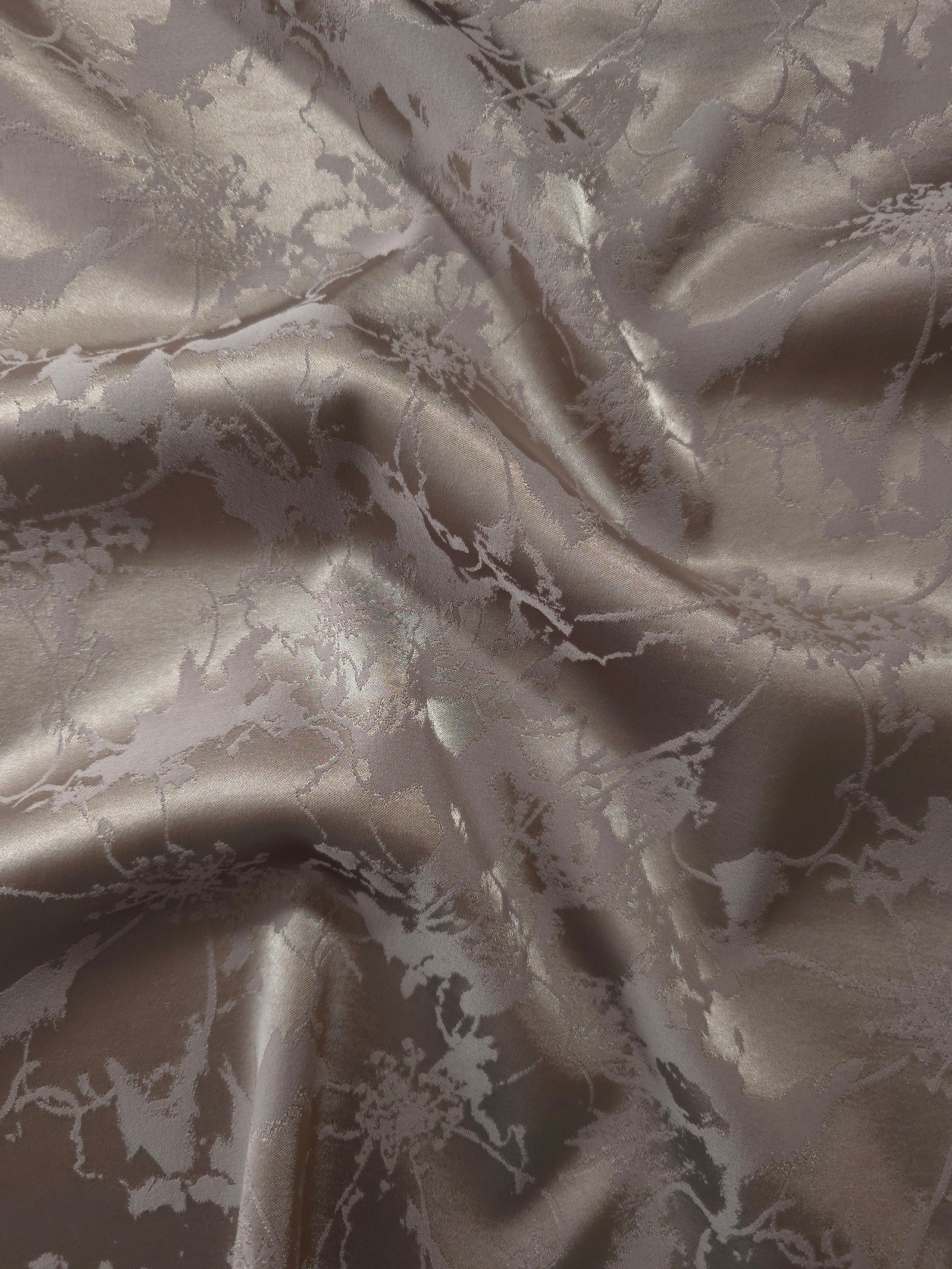 Reversible Two-Tone Stretch Satin Jacquard Fabric