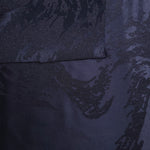 Front and back view of metallic wave jacquard for texture and lining checks.
