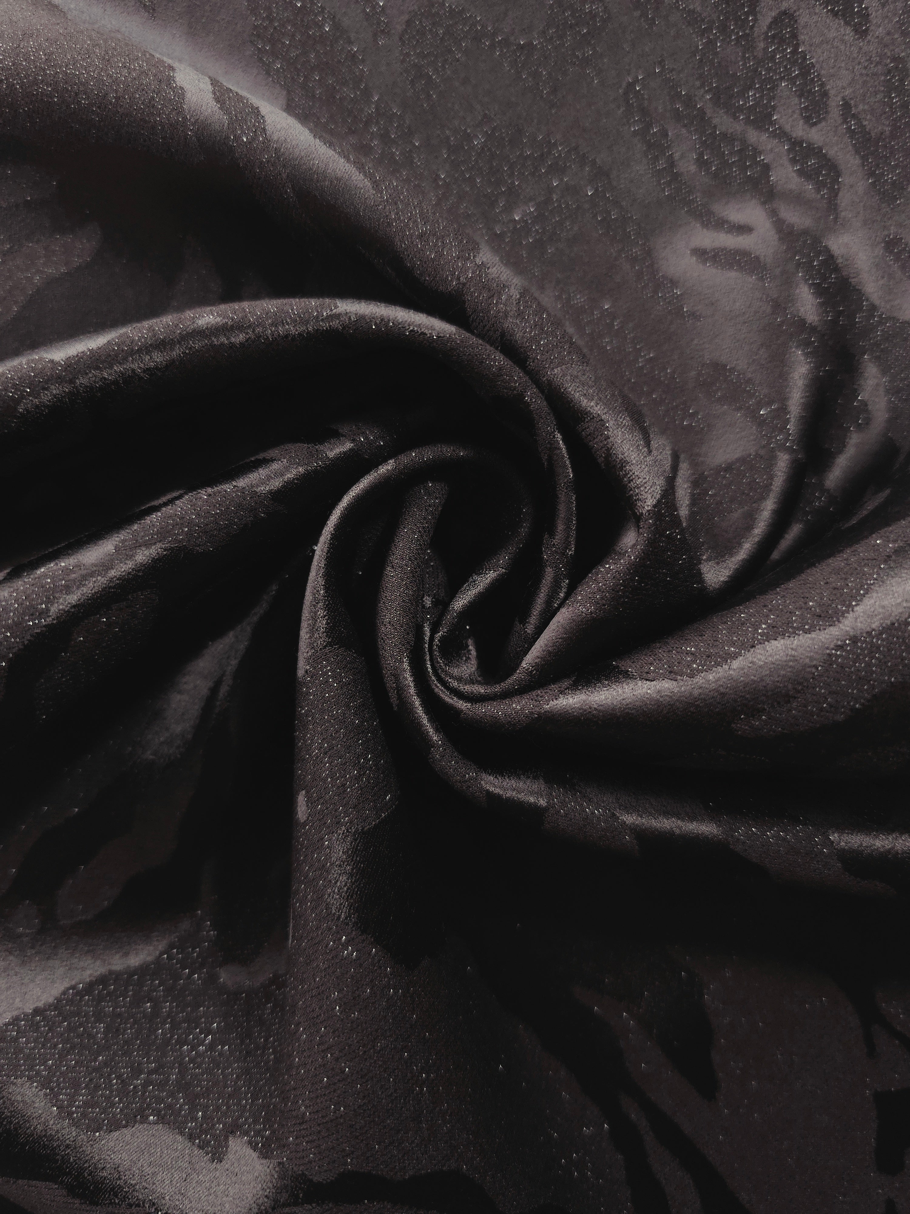 Draped second zebra metallic jacquard colourway for statement dresses and layers.