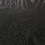 Wide view of zebra metallic motif woven jacquard fabric for statement dress panels.