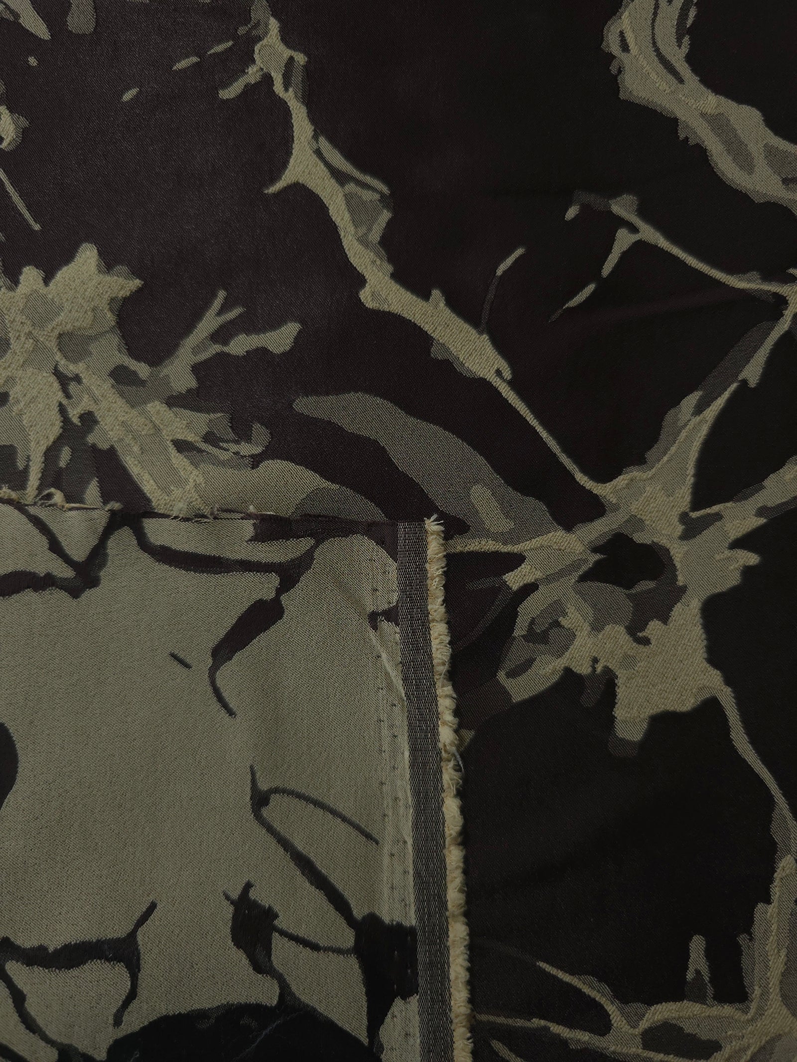 Reversible Two-Tone Stretch Satin Jacquard Fabric