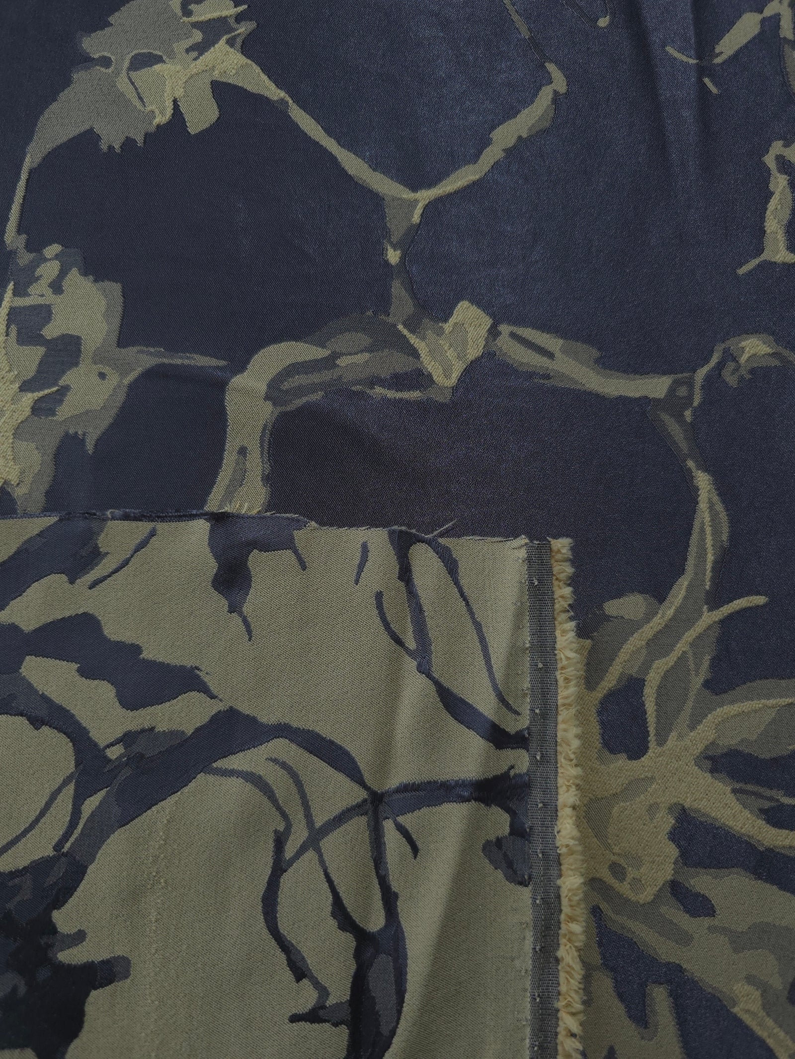 Reversible Two-Tone Stretch Satin Jacquard Fabric