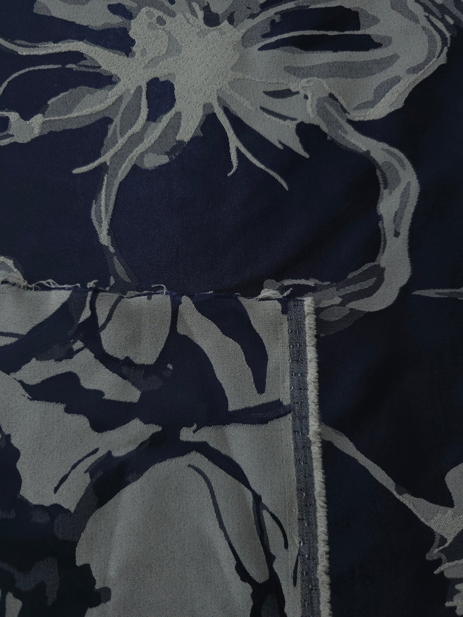 Reversible Two-Tone Stretch Satin Jacquard Fabric