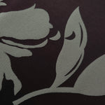 Close-up of the eggplant hibiscus flower colorway, cooler and darker in tone than the wine version