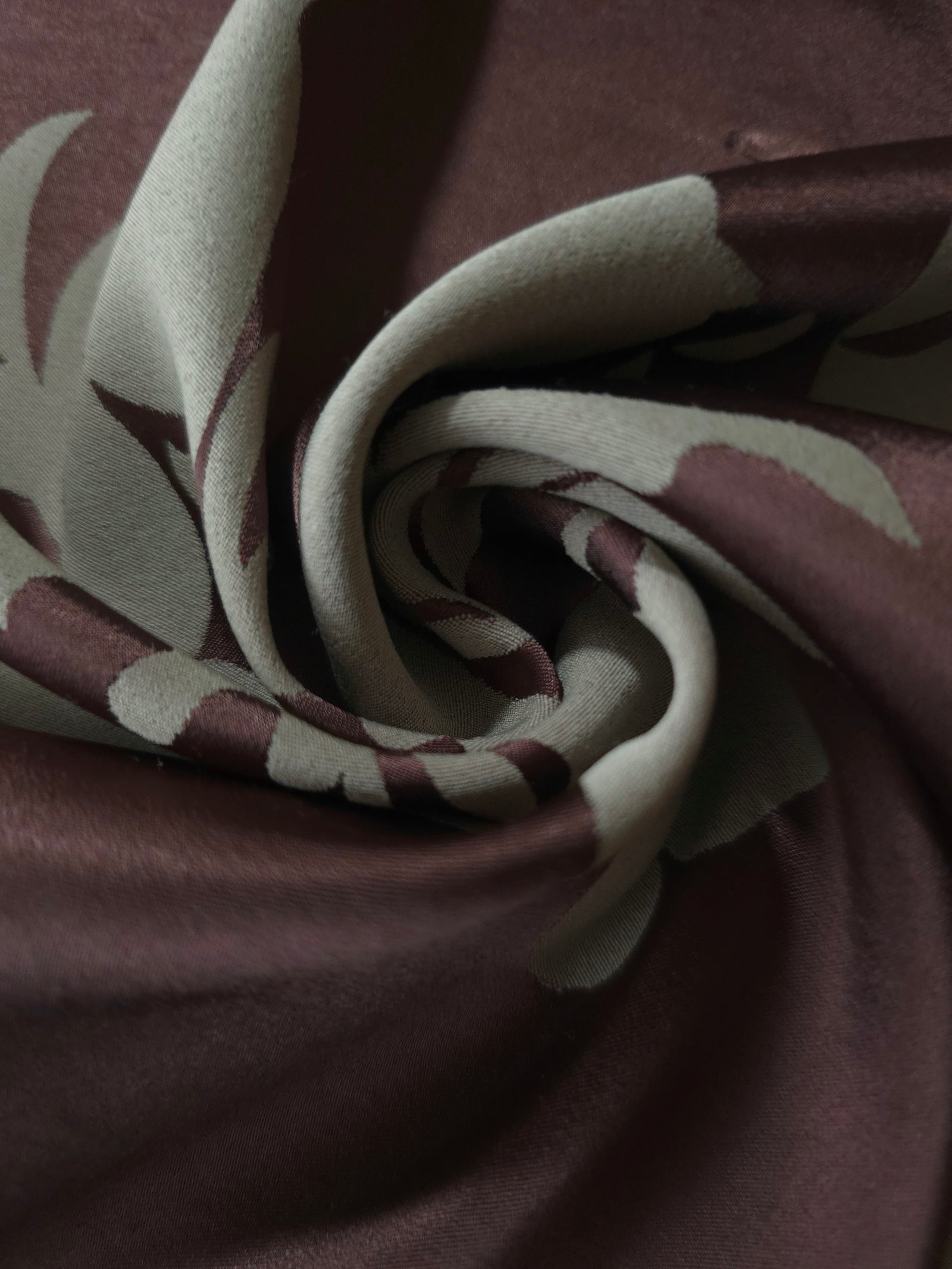 Reversible Two-Tone Stretch Satin Jacquard Fabric