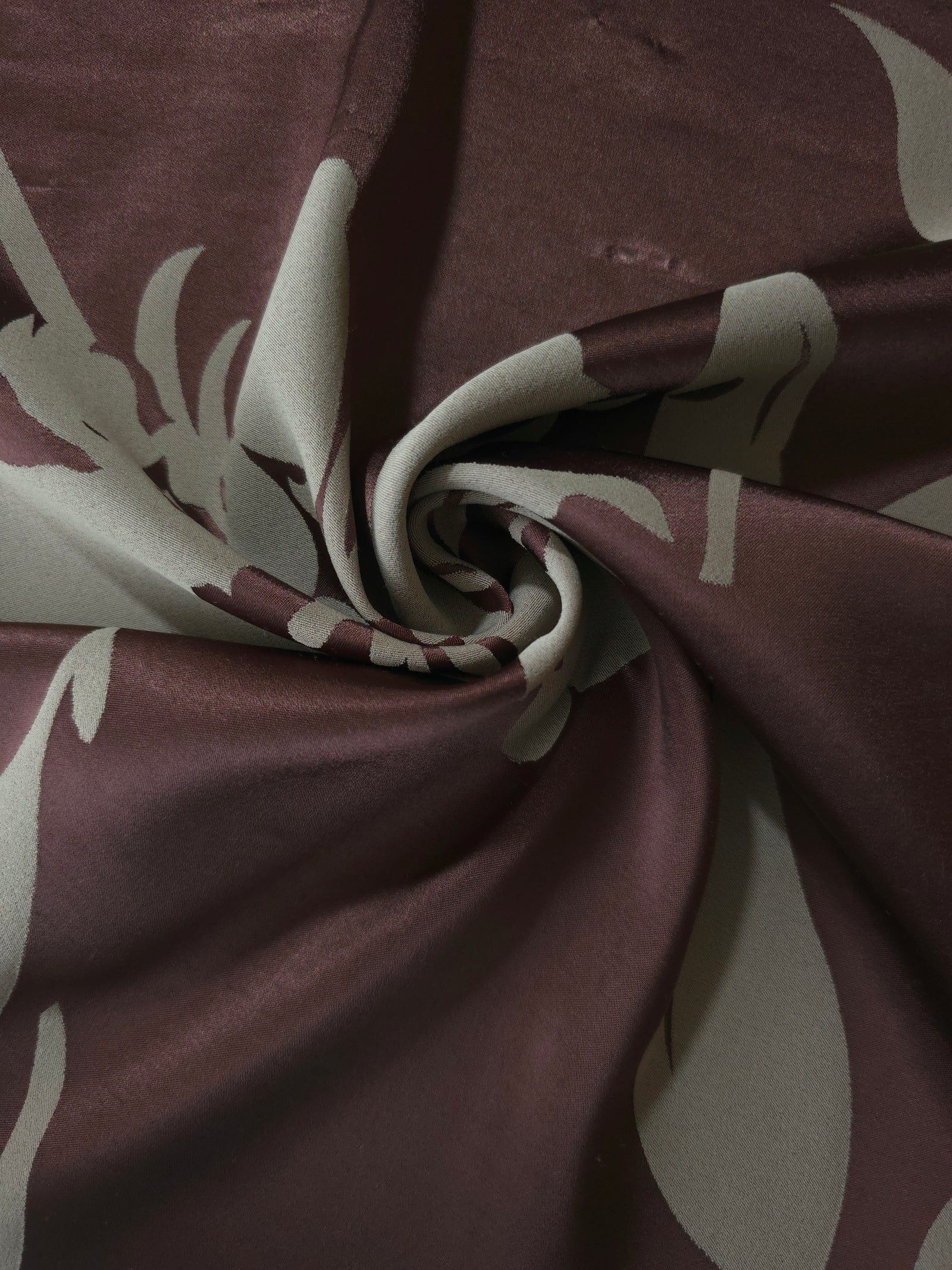 Reversible Two-Tone Stretch Satin Jacquard Fabric