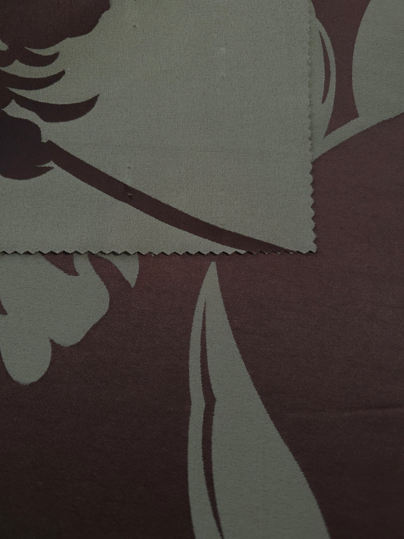 Reversible Two-Tone Stretch Satin Jacquard Fabric