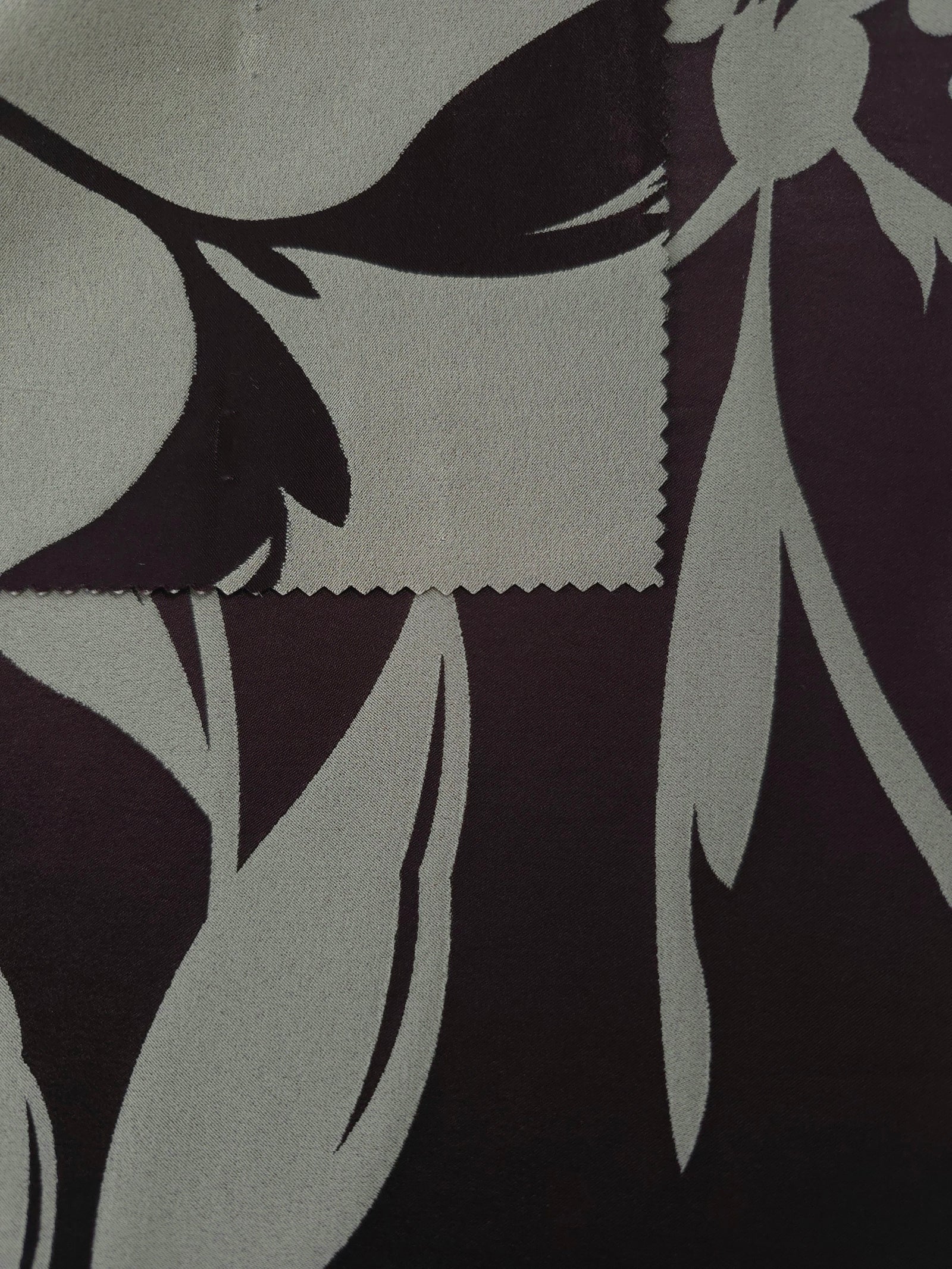 Reversible Two-Tone Stretch Satin Jacquard Fabric