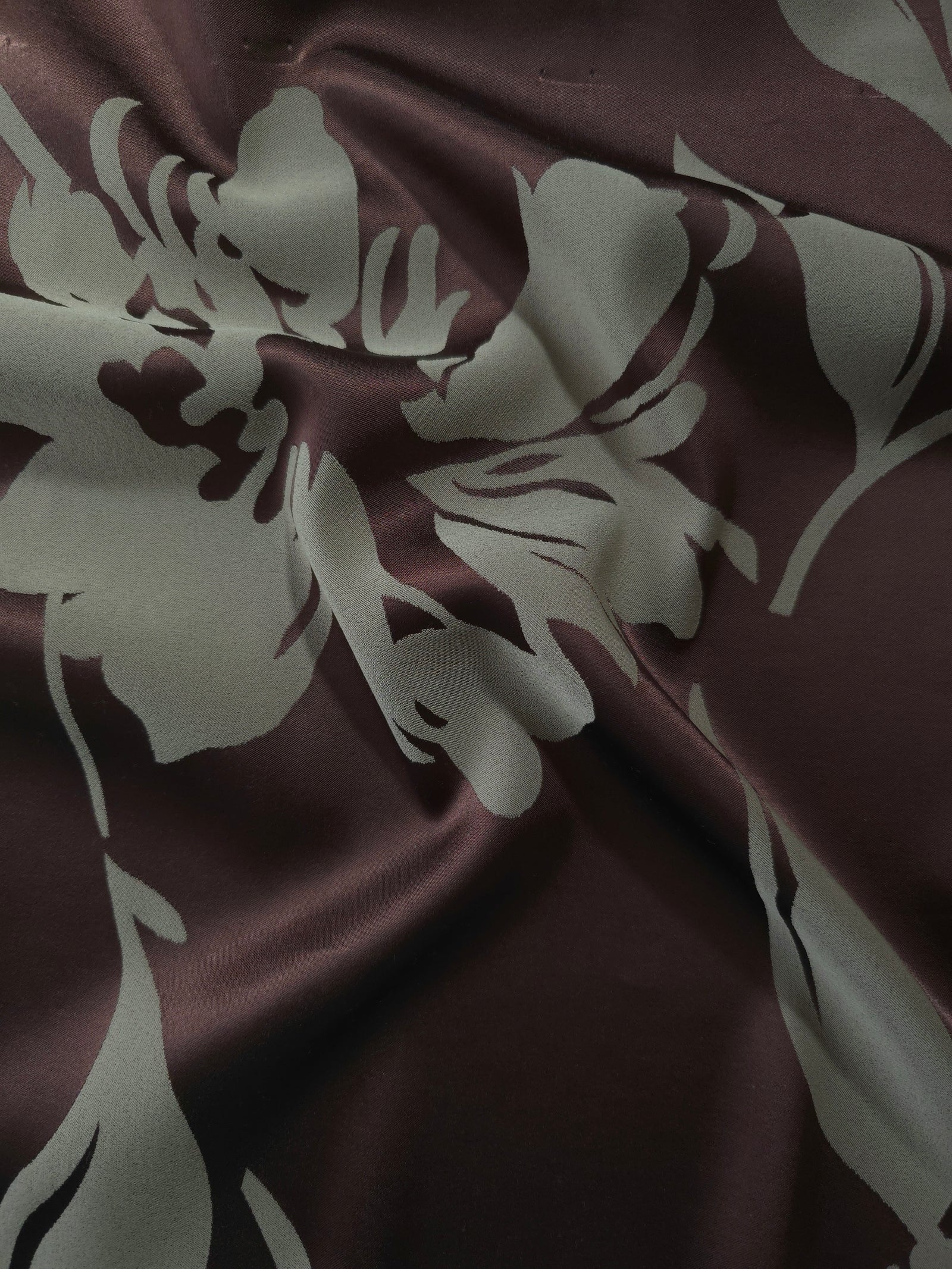 Reversible Two-Tone Stretch Satin Jacquard Fabric