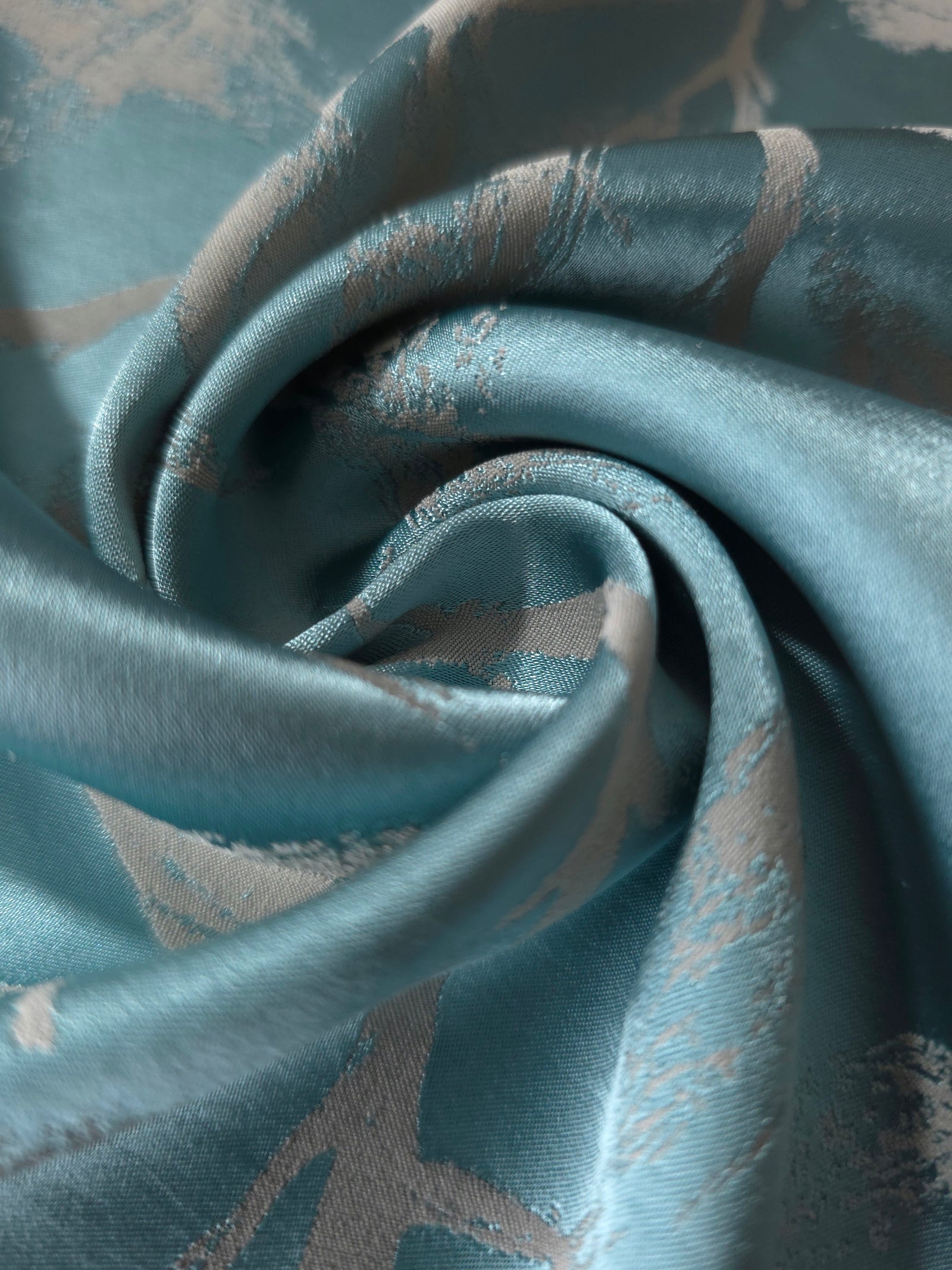 Reversible Two-Tone Stretch Satin Jacquard Fabric