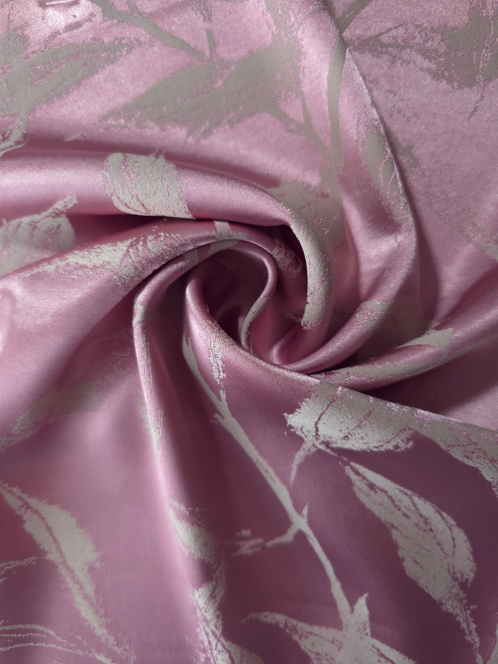 Reversible Two-Tone Stretch Satin Jacquard Fabric