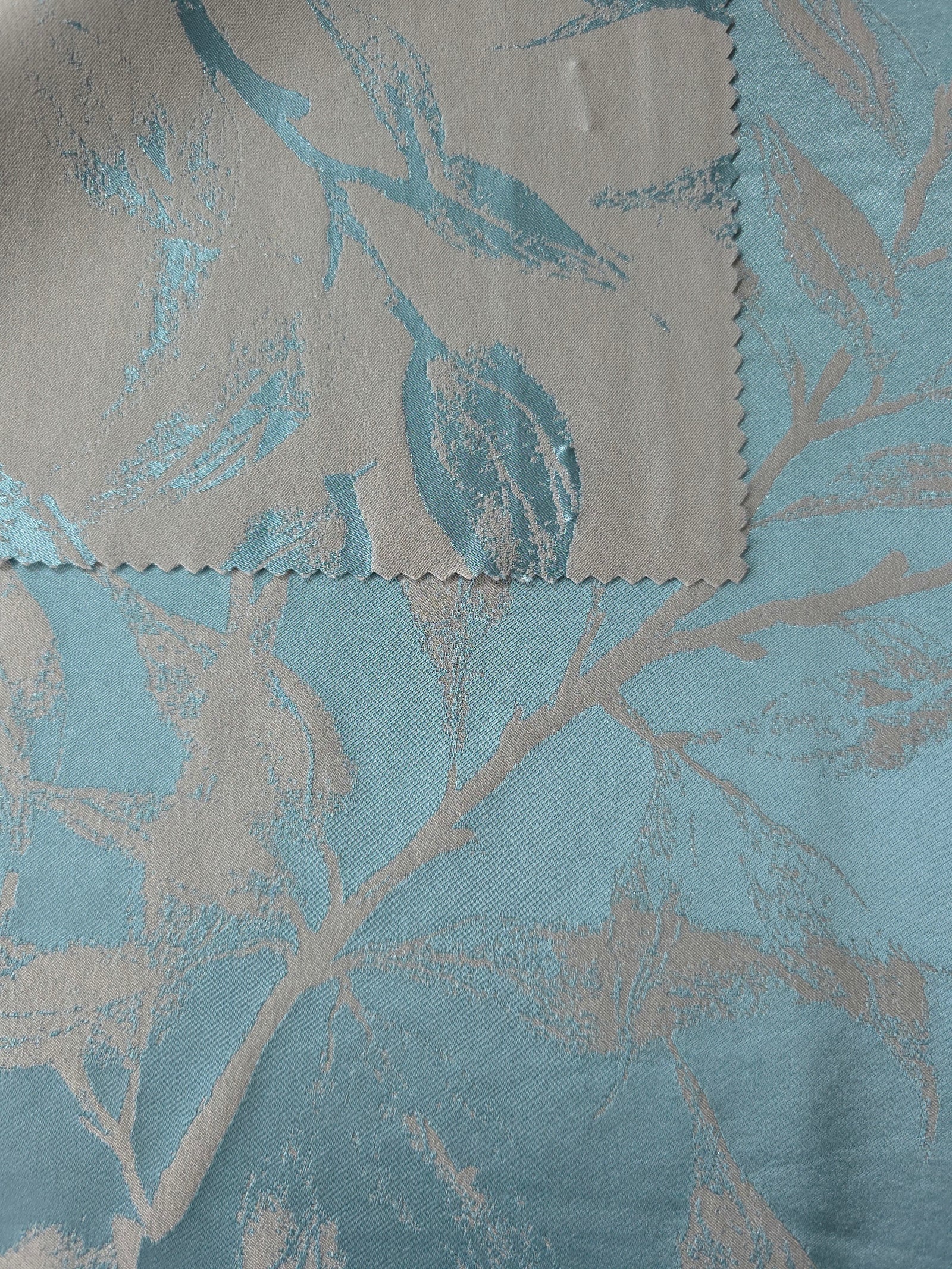 Reversible Two-Tone Stretch Satin Jacquard Fabric