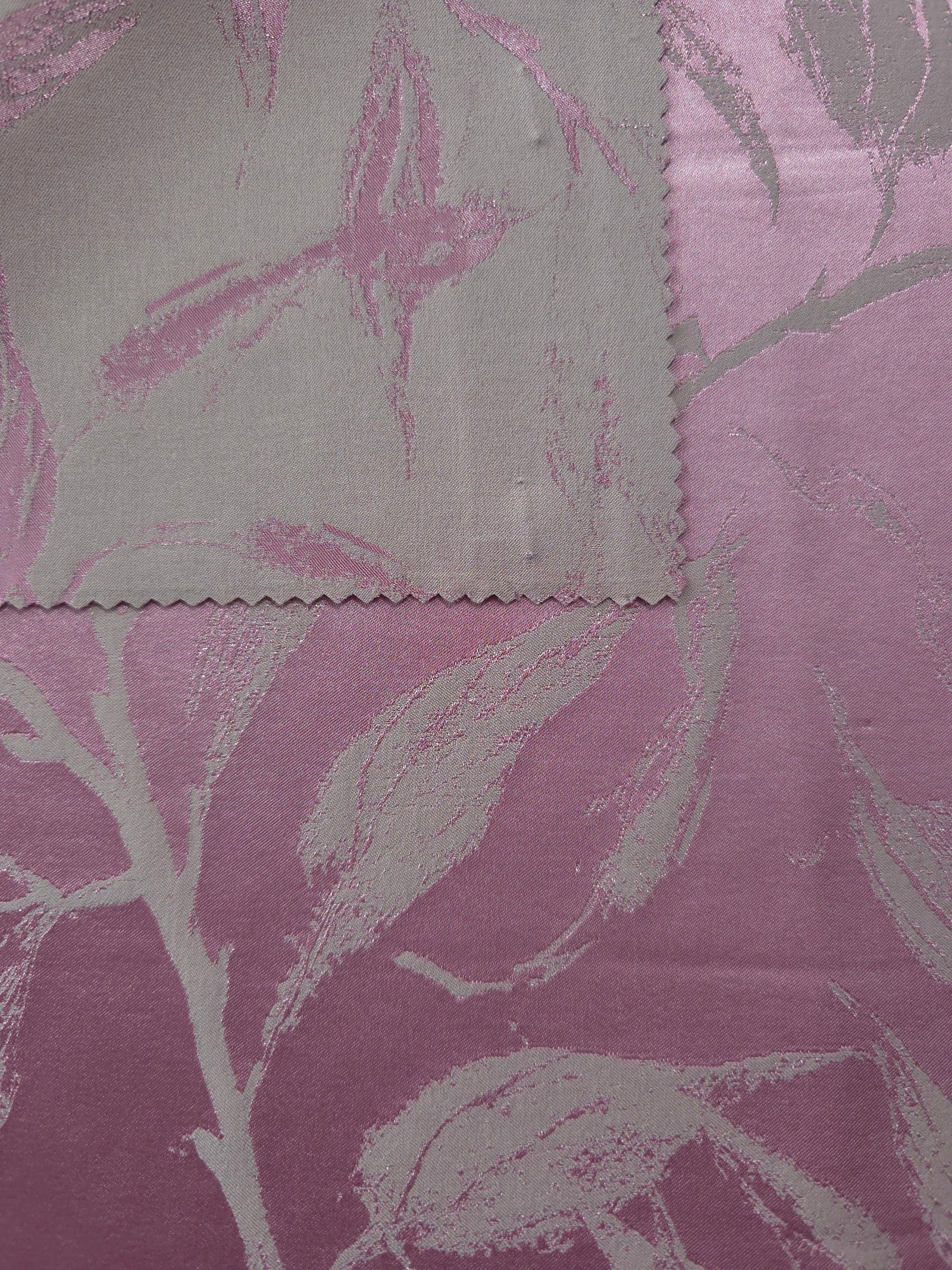 Reversible Two-Tone Stretch Satin Jacquard Fabric