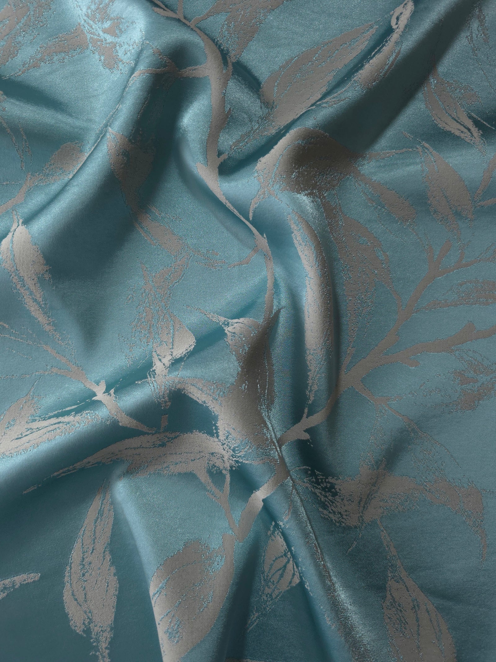 Reversible Two-Tone Stretch Satin Jacquard Fabric