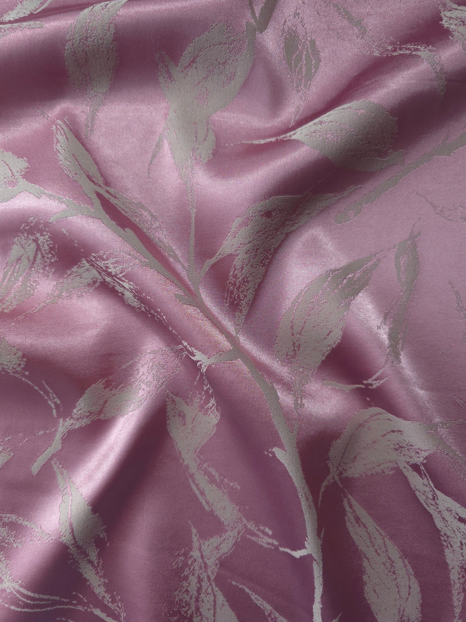 Reversible Two-Tone Stretch Satin Jacquard Fabric