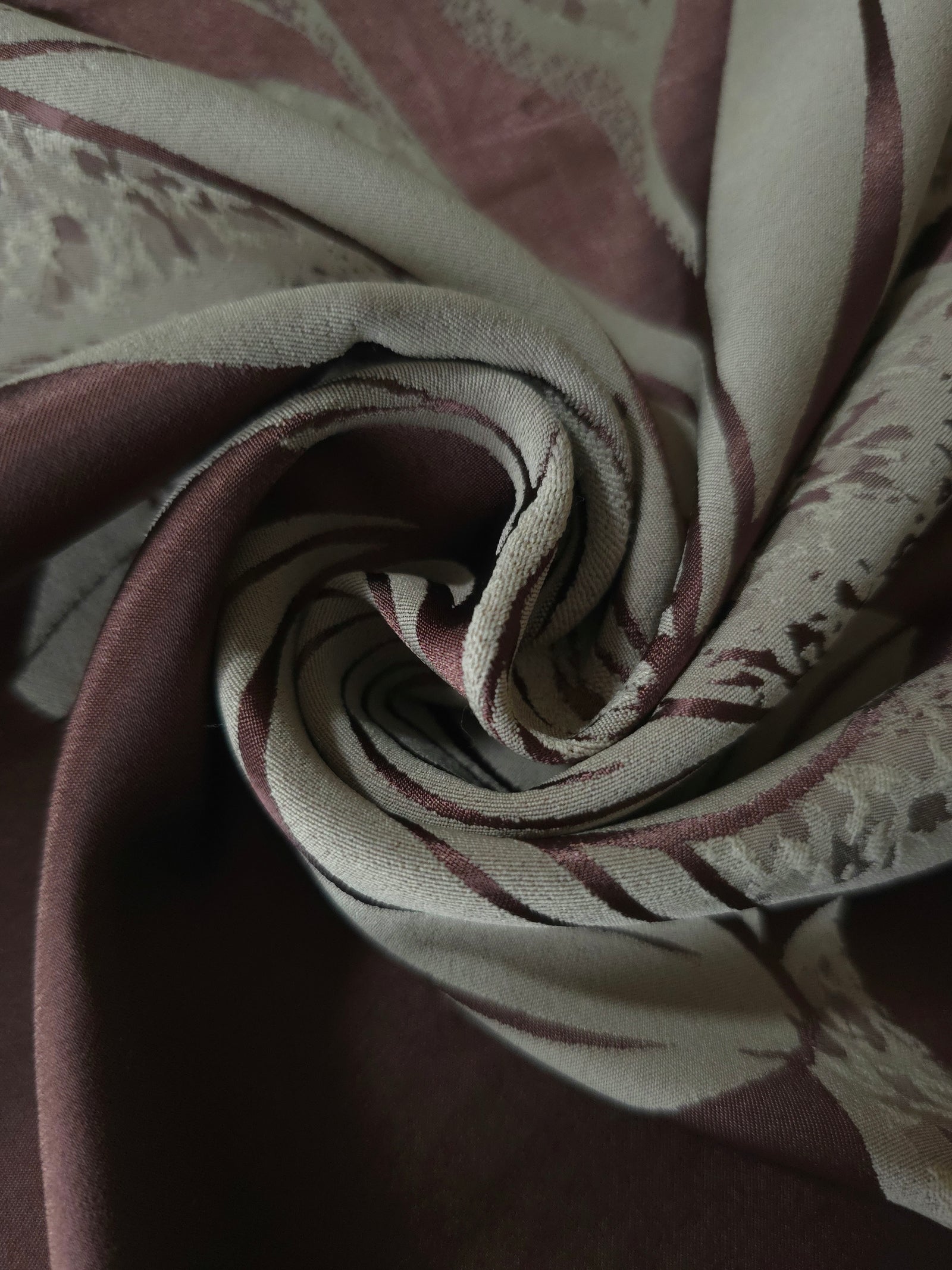 Reversible Two-Tone Stretch Satin Jacquard Fabric
