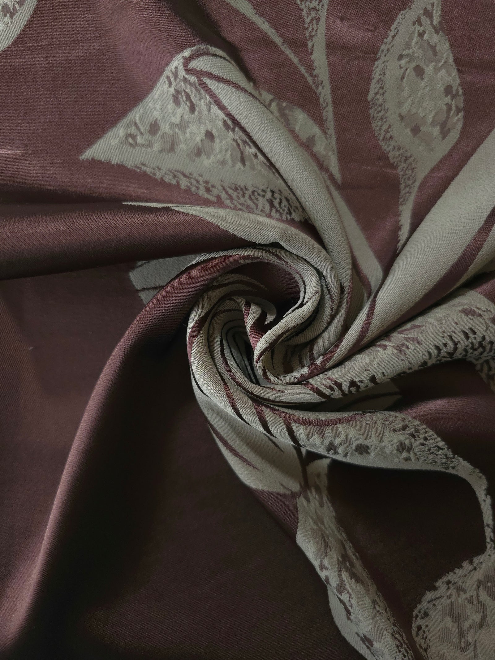 Reversible Two-Tone Stretch Satin Jacquard Fabric