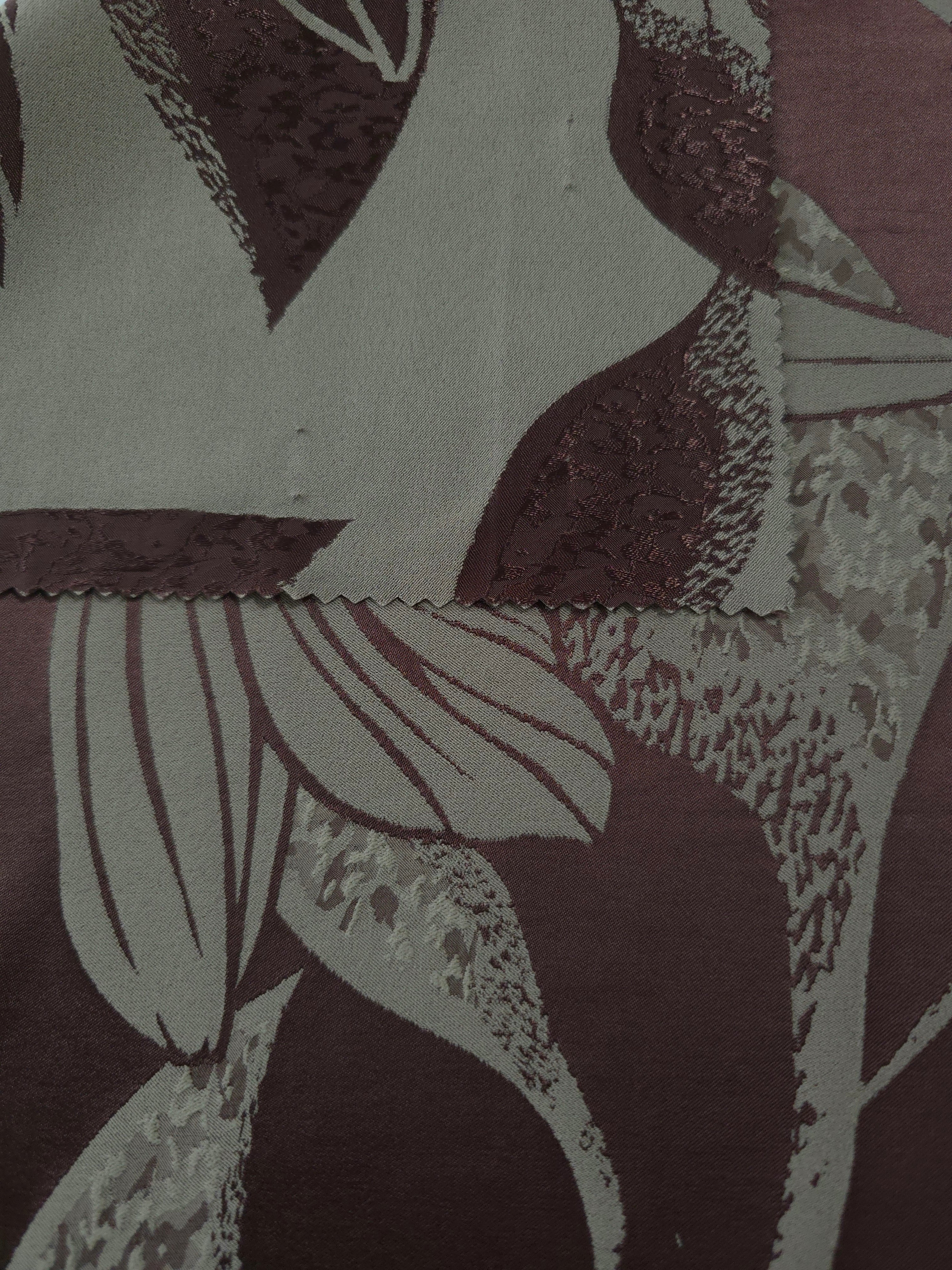 Front and reverse of the maroon colorway, the back side muting into a softer brown-grey