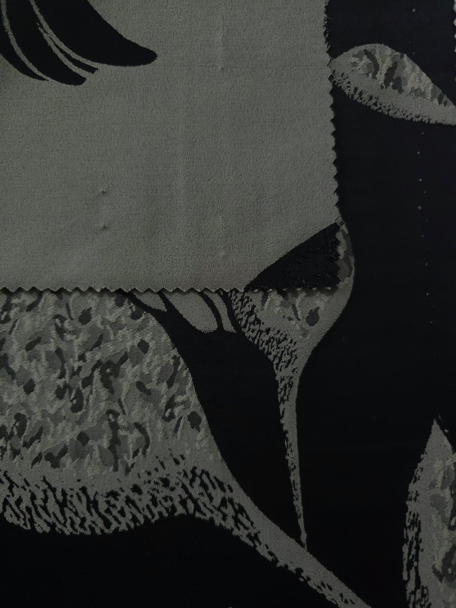 Reversible Two-Tone Stretch Satin Jacquard Fabric