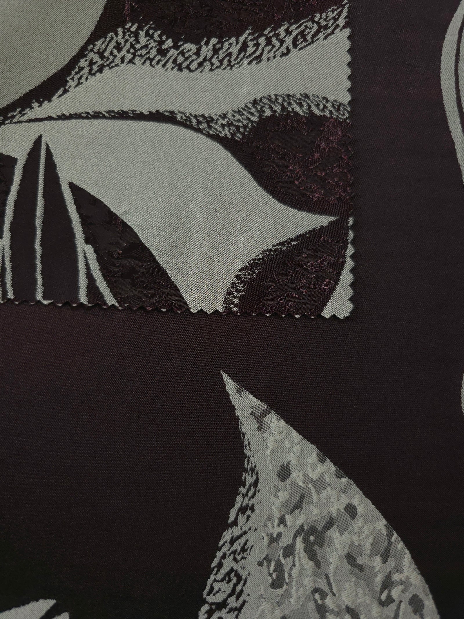 Reversible Two-Tone Stretch Satin Jacquard Fabric