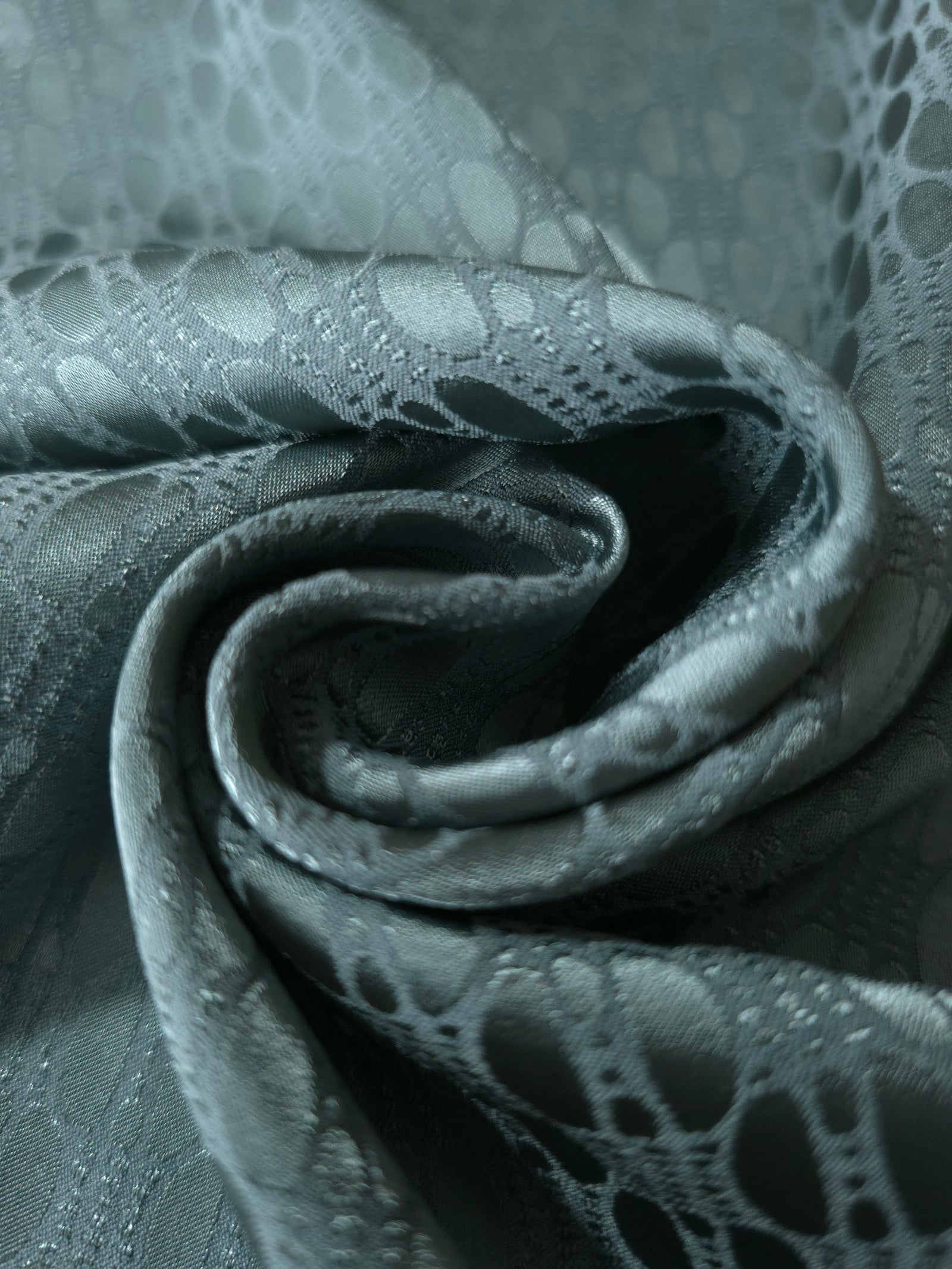 Reversible Two-Tone Stretch Satin Jacquard Fabric