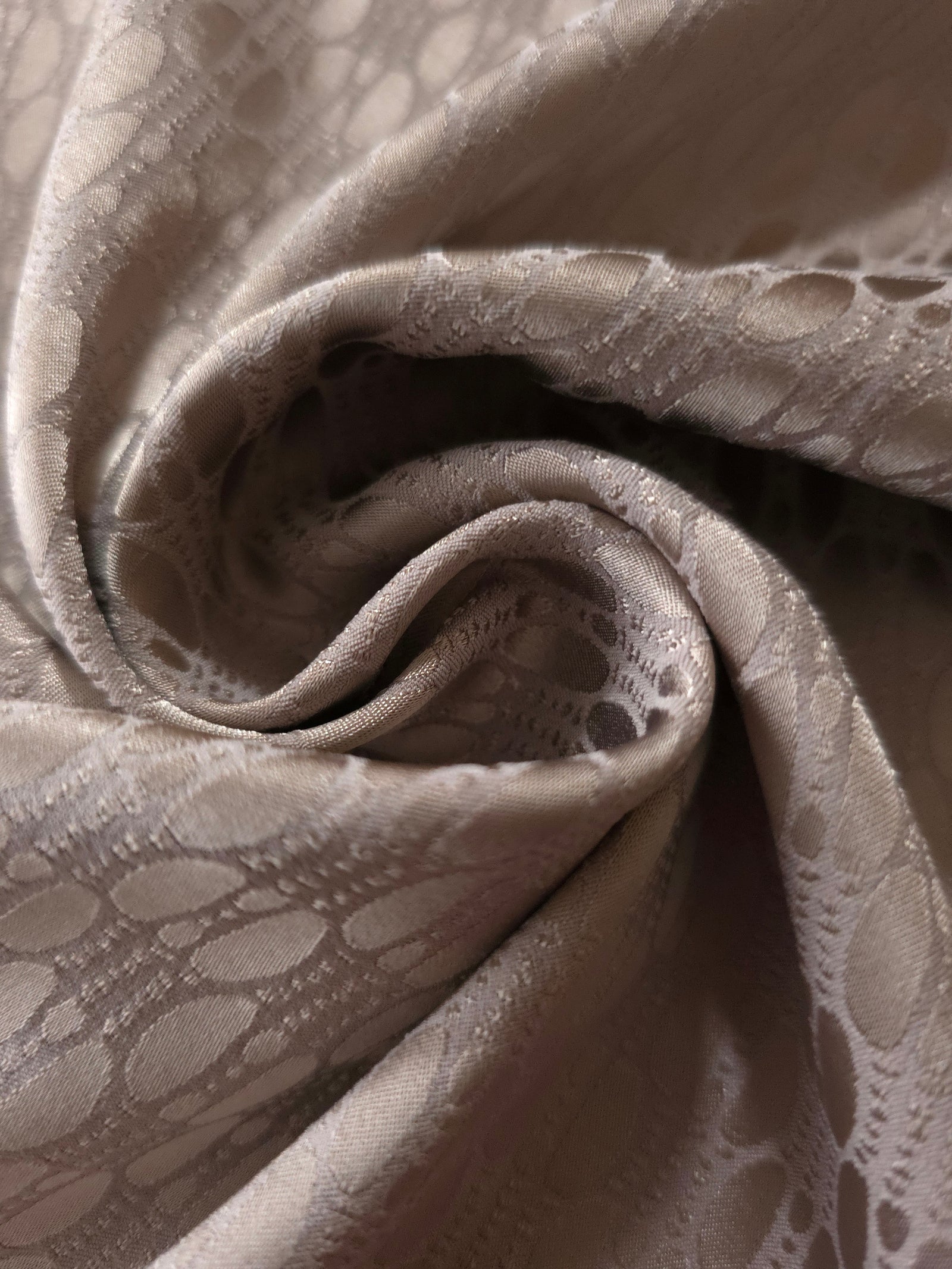 Reversible Two-Tone Stretch Satin Jacquard Fabric