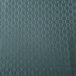 A wider section of the teal-green oval lattice satin, shown to judge the geometric pattern at scale