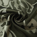 Forest green pansy flower satin draped loosely, suited to buyers wanting a bold, dark floral statement