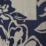 Front and back of the navy colorway, the glossy face holding a deeper blue than its softer reverse