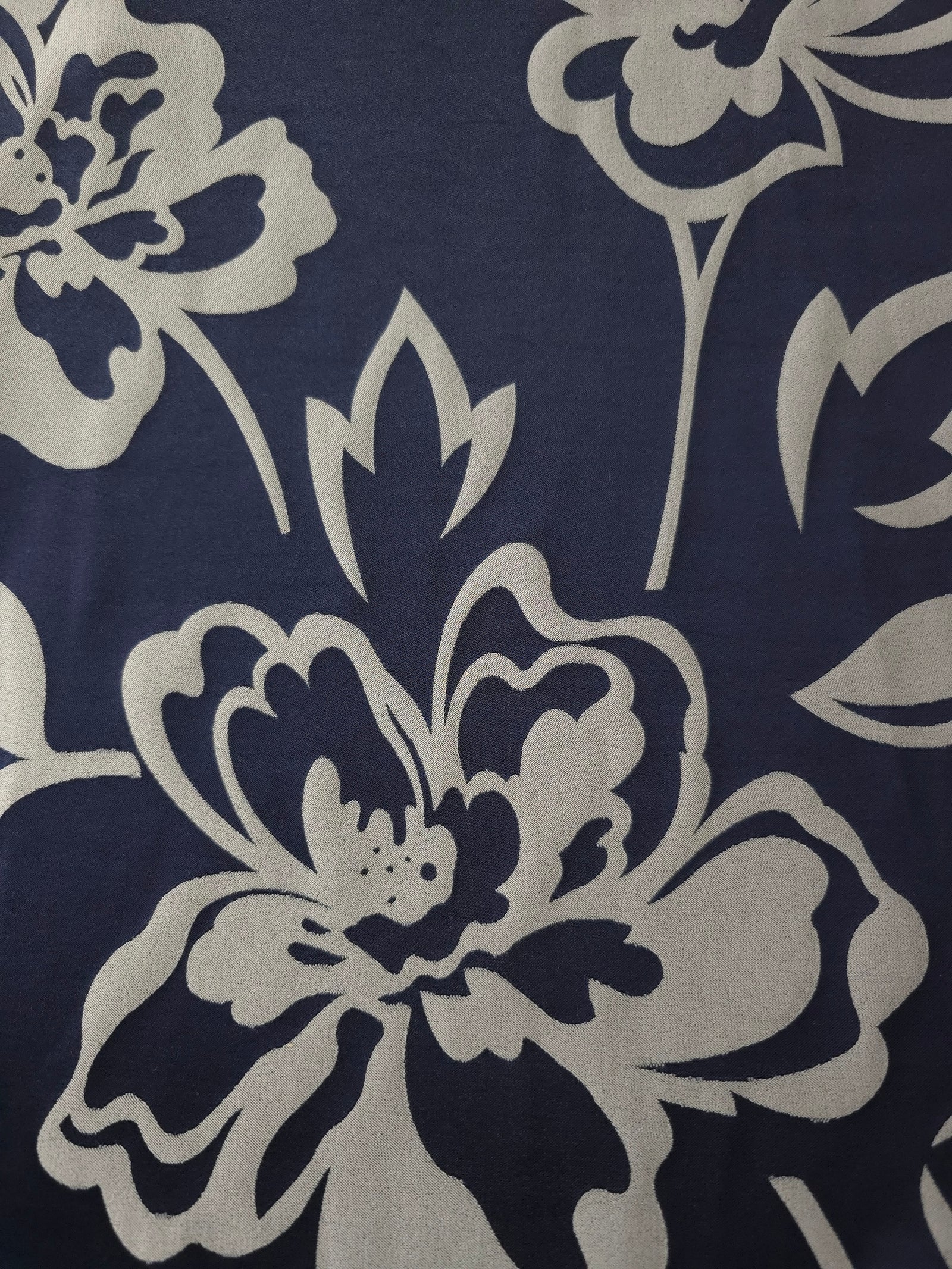 Reversible Two-Tone Stretch Satin Jacquard Fabric
