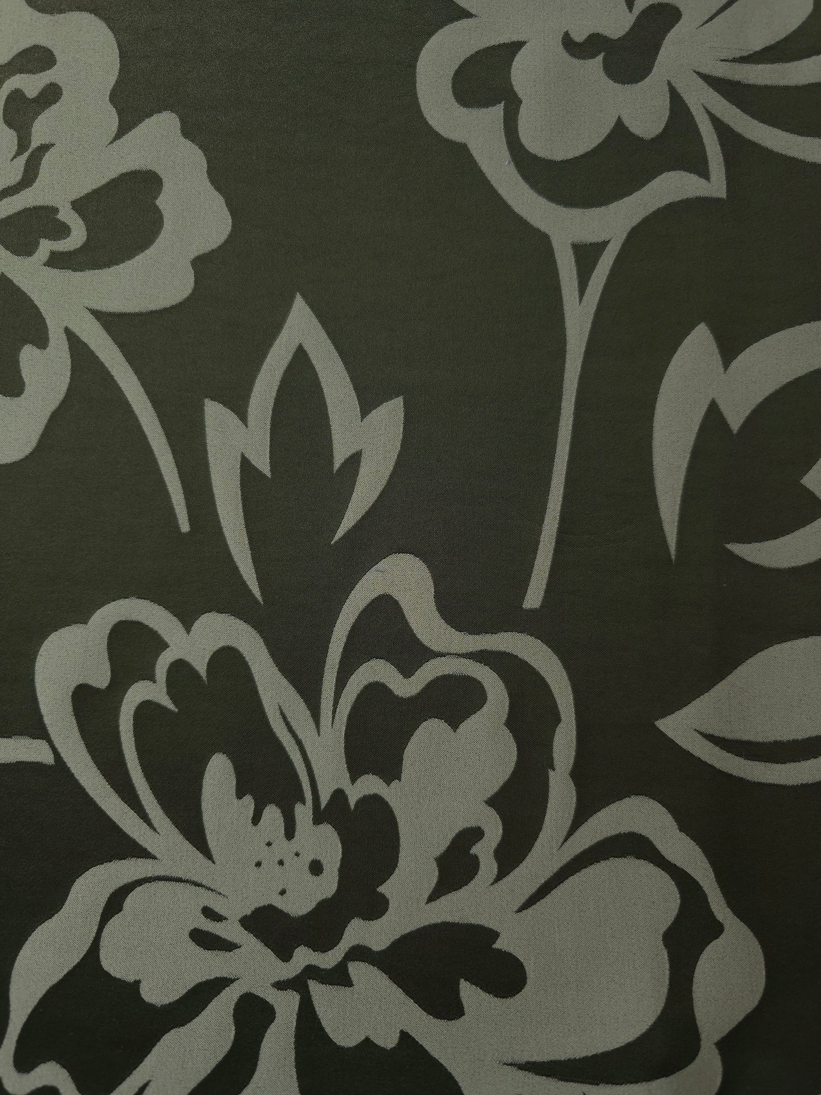Reversible Two-Tone Stretch Satin Jacquard Fabric