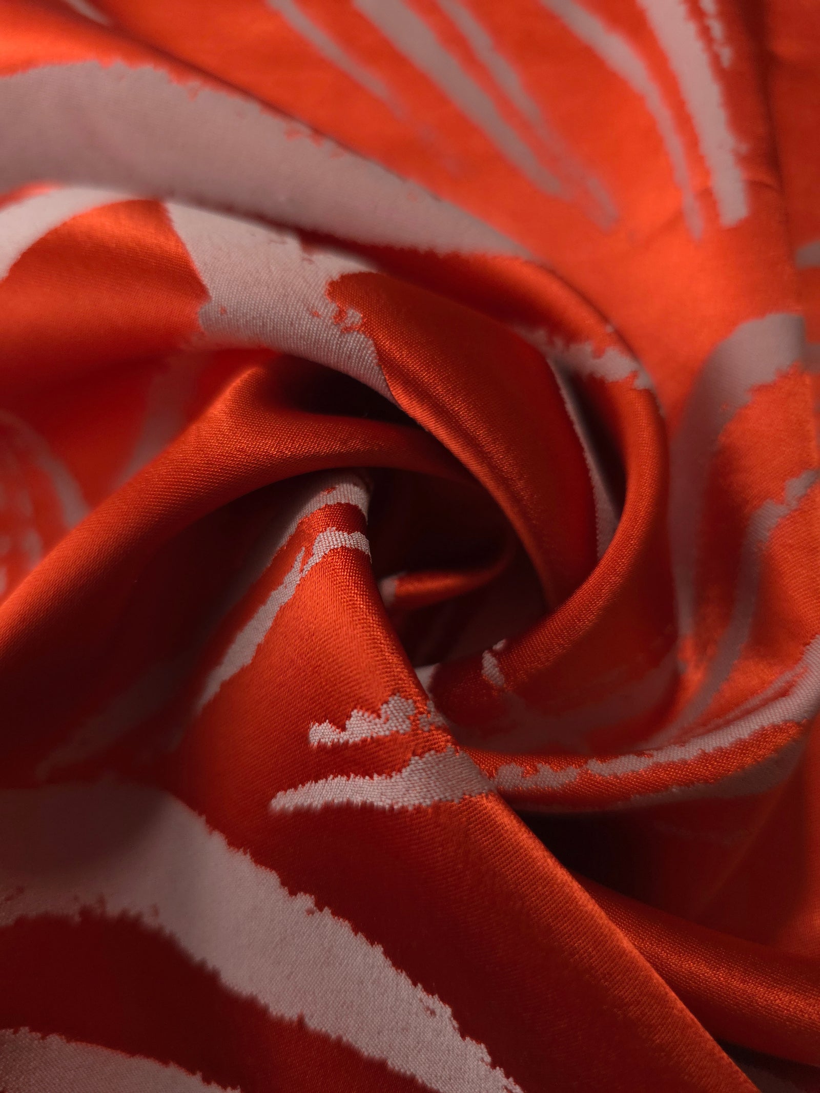 Reversible Two-Tone Stretch Satin Jacquard Fabric