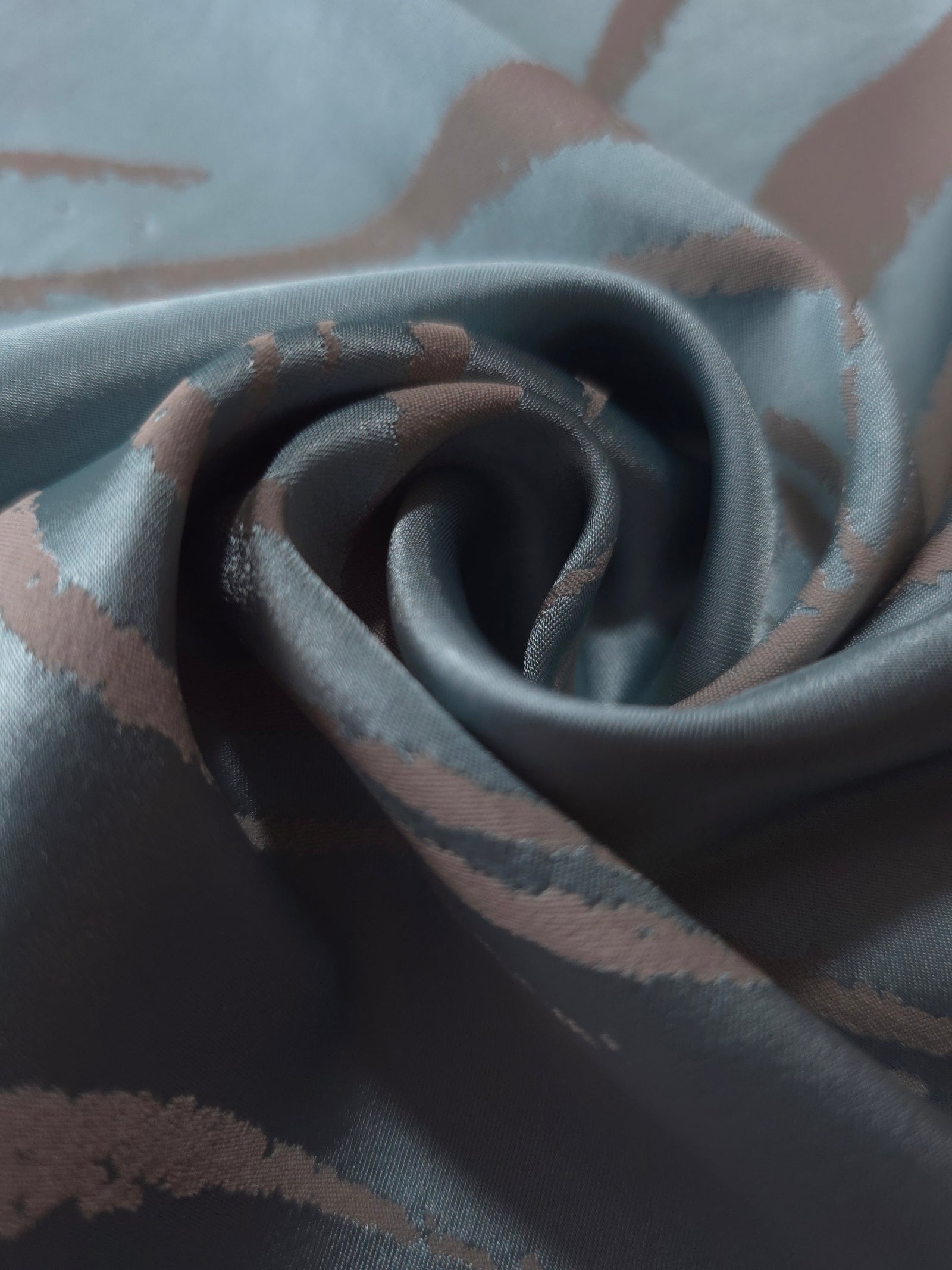 Reversible Two-Tone Stretch Satin Jacquard Fabric