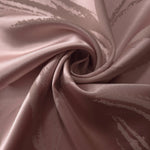 Dusty rose reversible satin draped loosely, with the seaweed lines emerging as the fabric catches the light