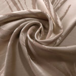 Champagne Lassi satin draped in soft waves, suited to buyers wanting a near-solid look with subtle texture