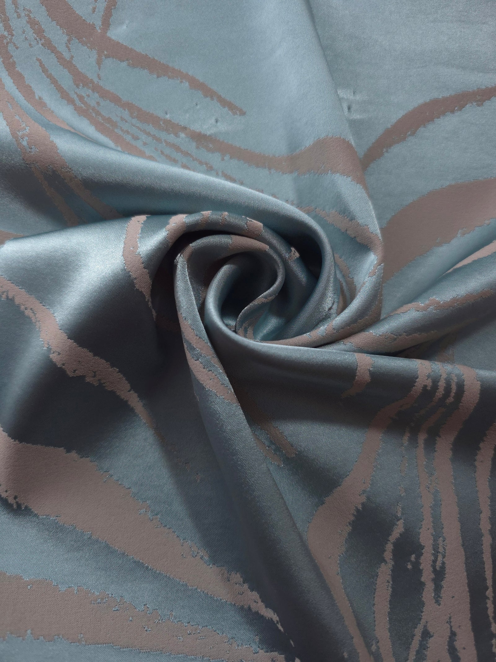 Reversible Two-Tone Stretch Satin Jacquard Fabric