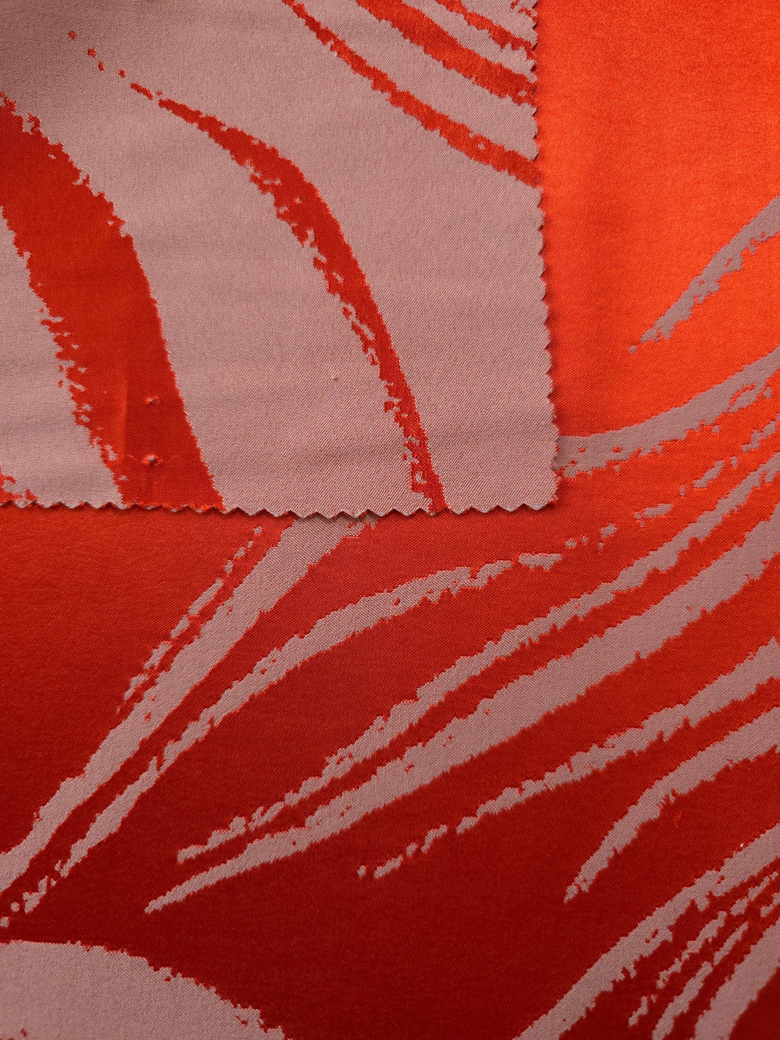 Reversible Two-Tone Stretch Satin Jacquard Fabric