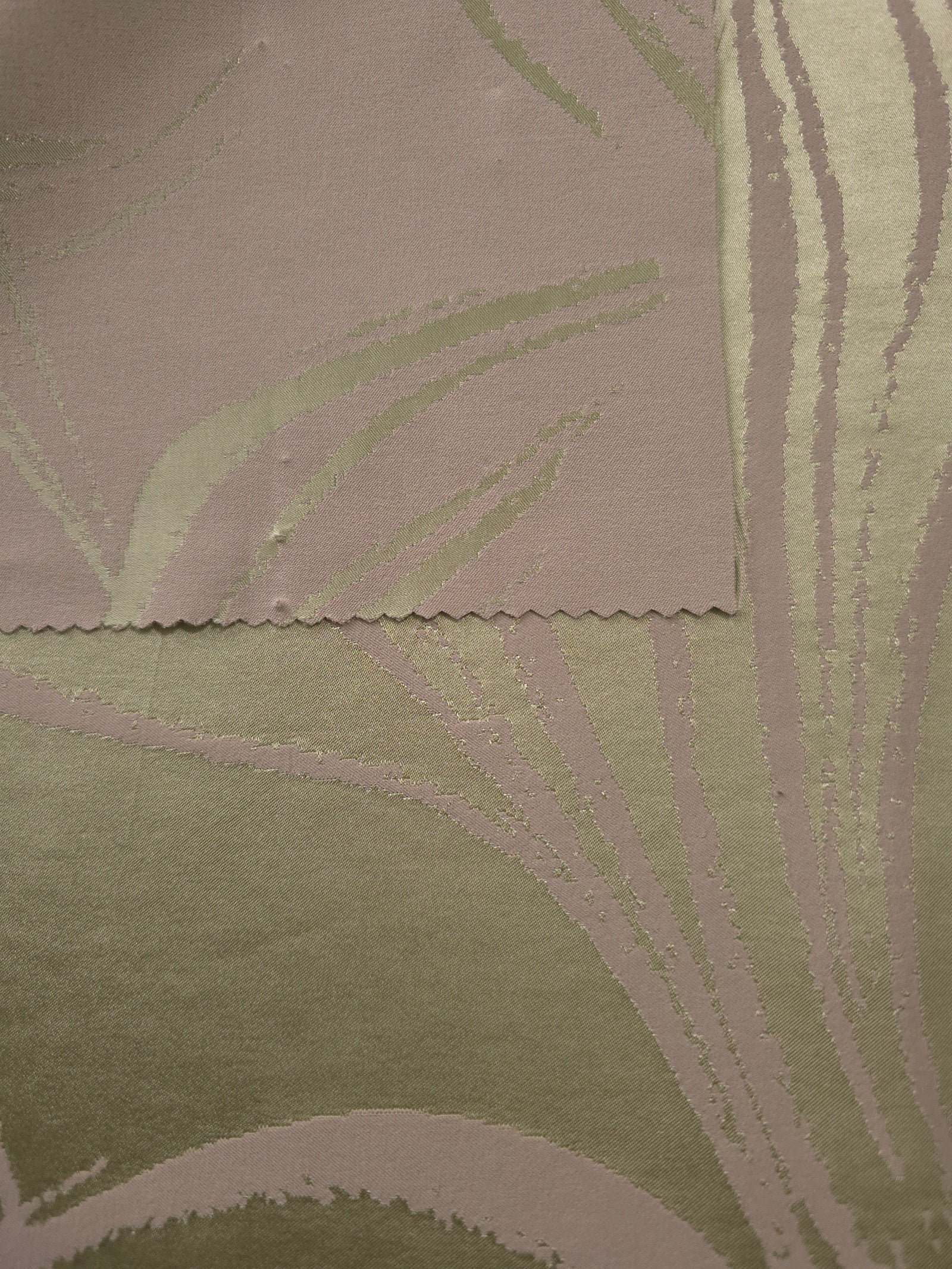 Reversible Two-Tone Stretch Satin Jacquard Fabric