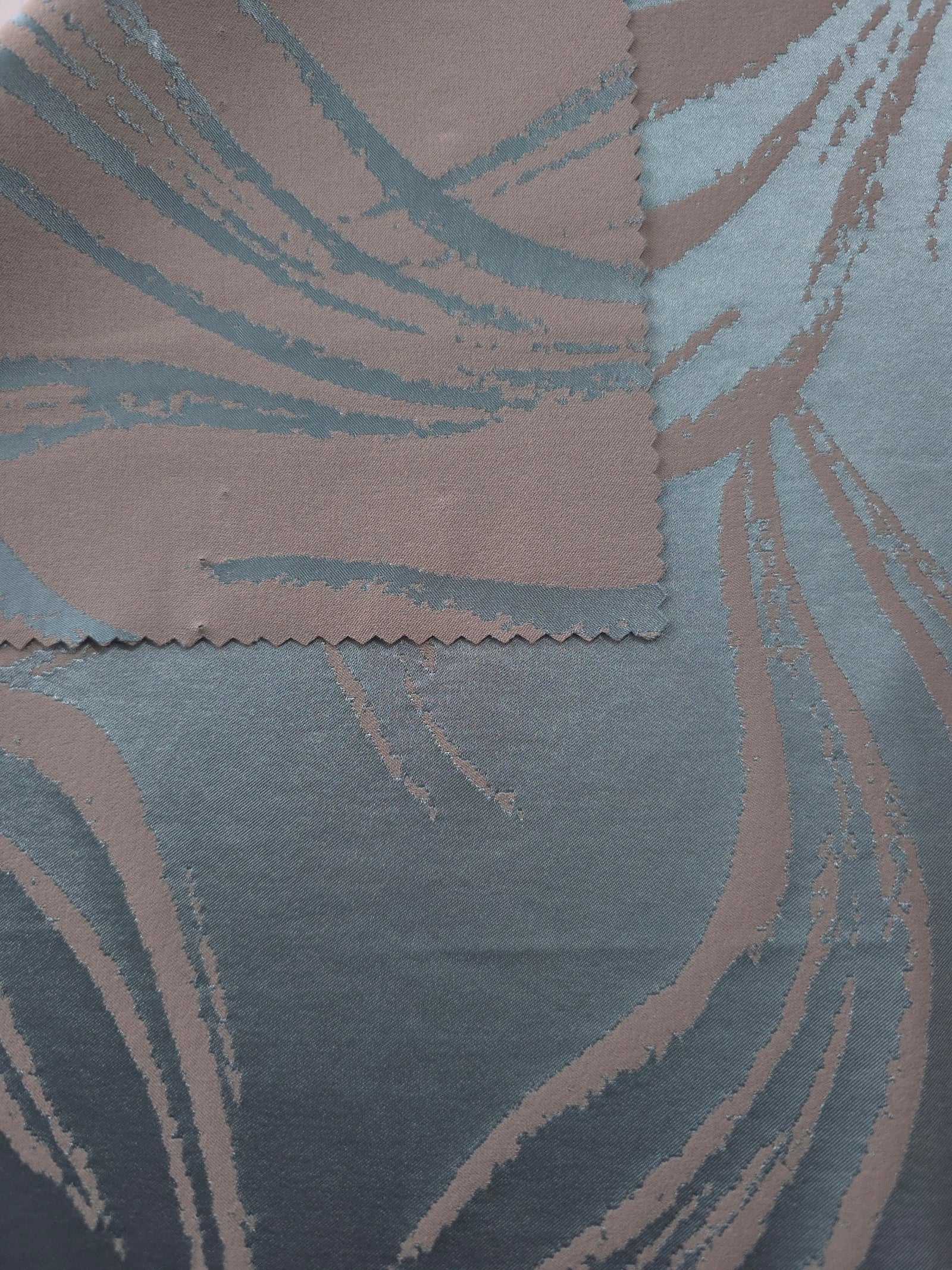 Reversible Two-Tone Stretch Satin Jacquard Fabric