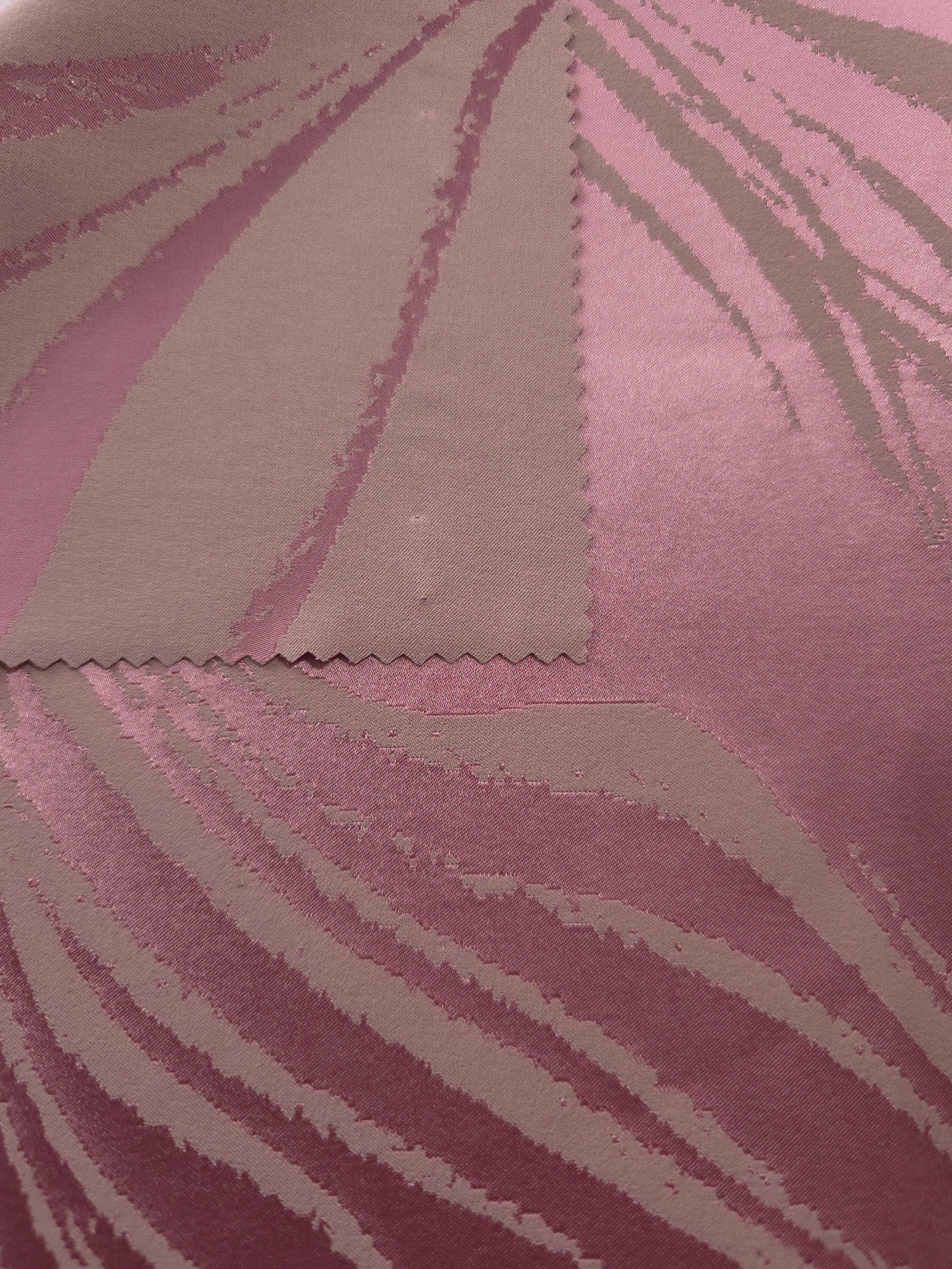 Reversible Two-Tone Stretch Satin Jacquard Fabric