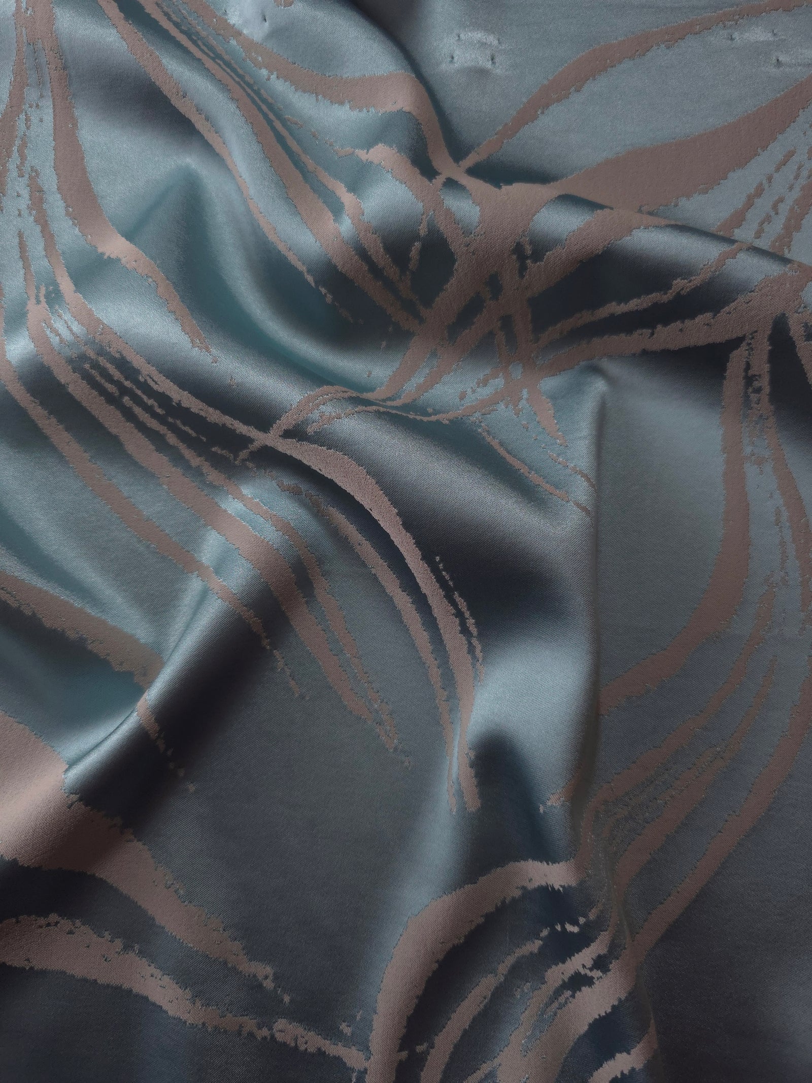 Reversible Two-Tone Stretch Satin Jacquard Fabric