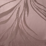 A wider cut of dusty rose seaweed-pattern satin laid flat, useful for judging the overall scale of the print