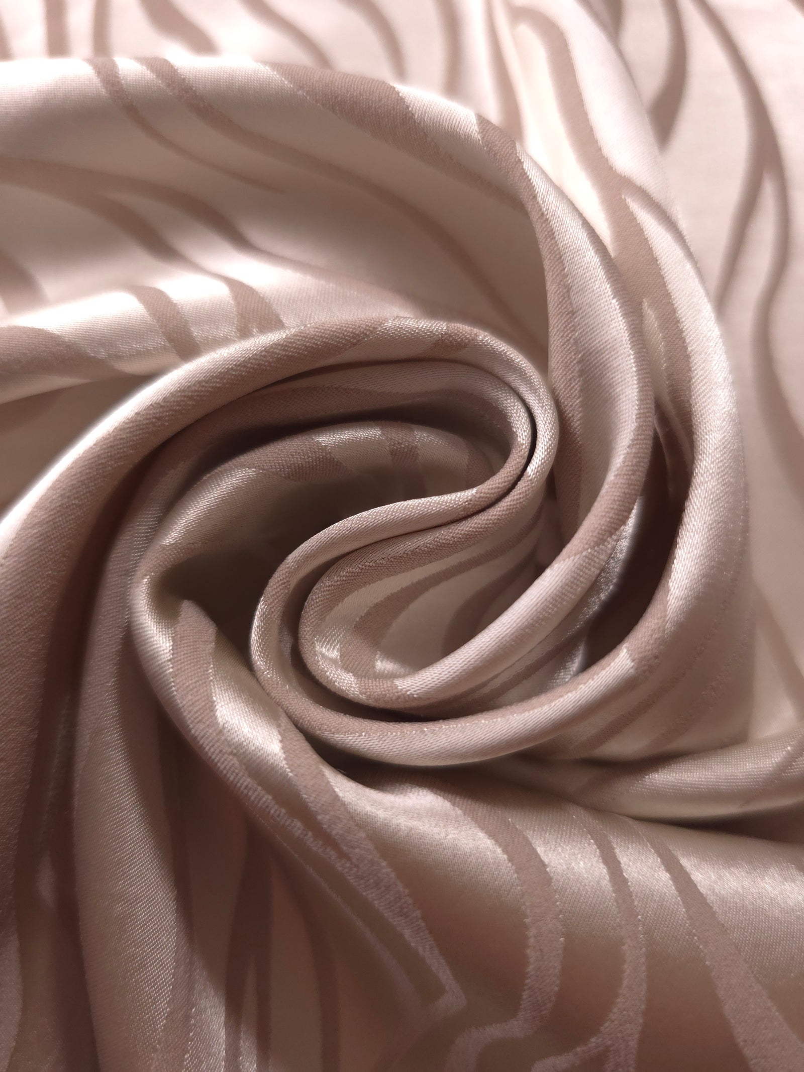 Reversible Two-Tone Stretch Satin Jacquard Fabric