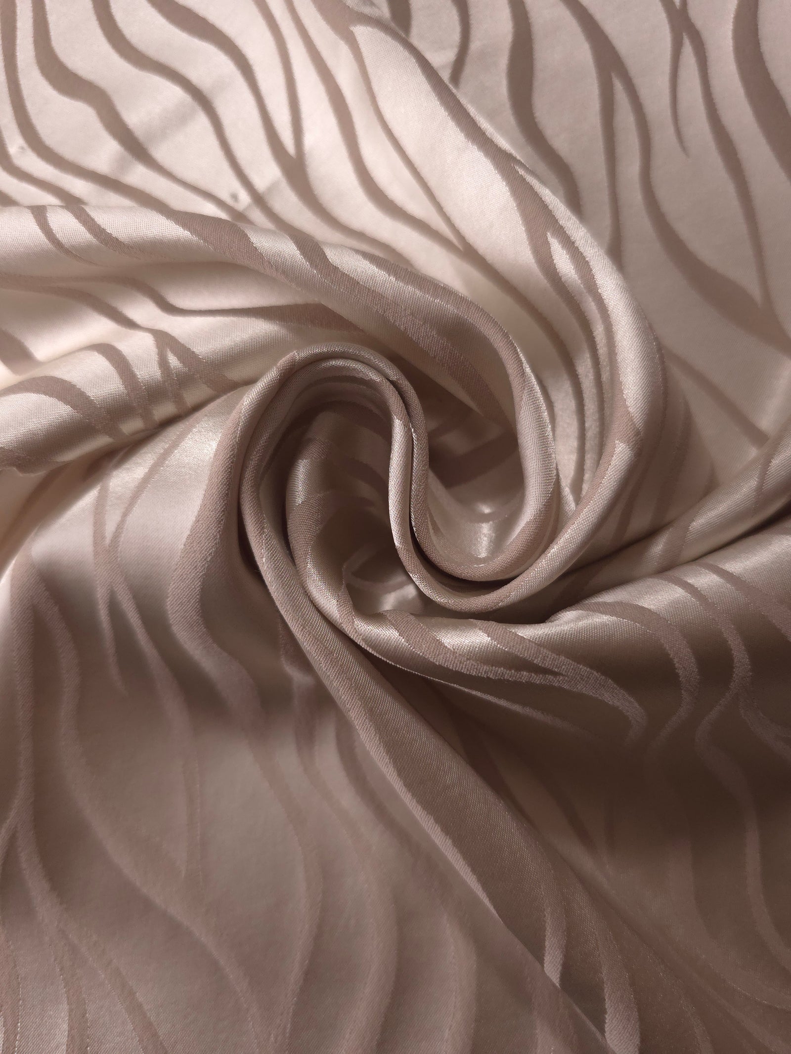 Reversible Two-Tone Stretch Satin Jacquard Fabric