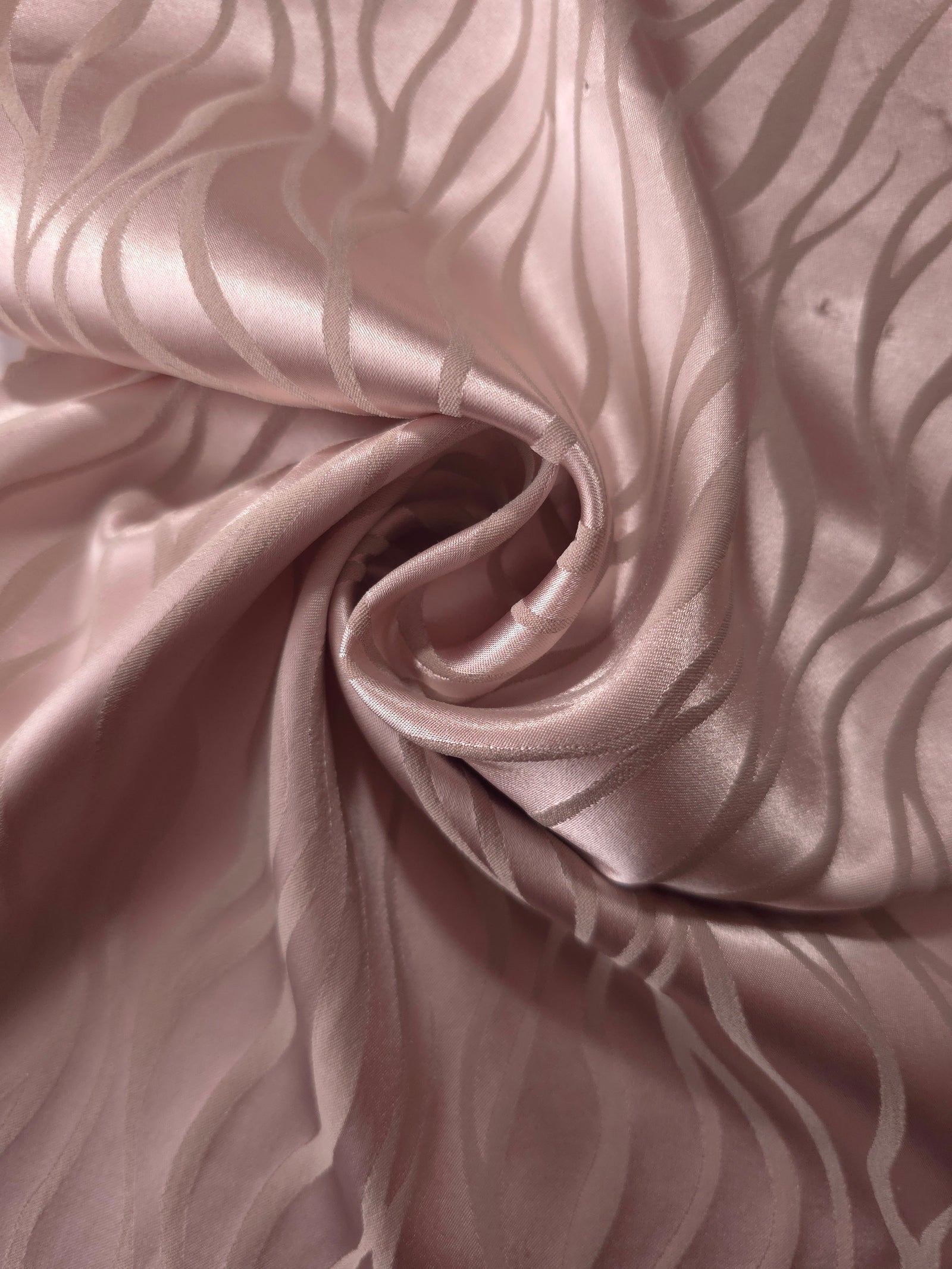 Reversible Two-Tone Stretch Satin Jacquard Fabric