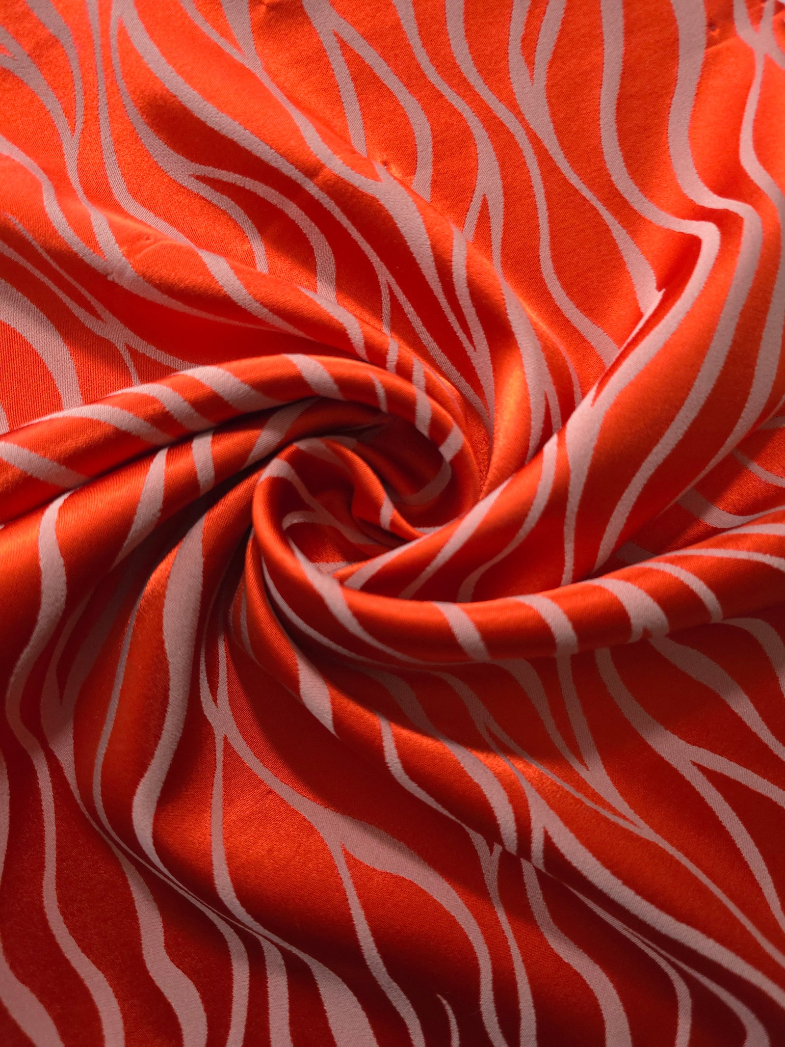 Reversible Two-Tone Stretch Satin Jacquard Fabric
