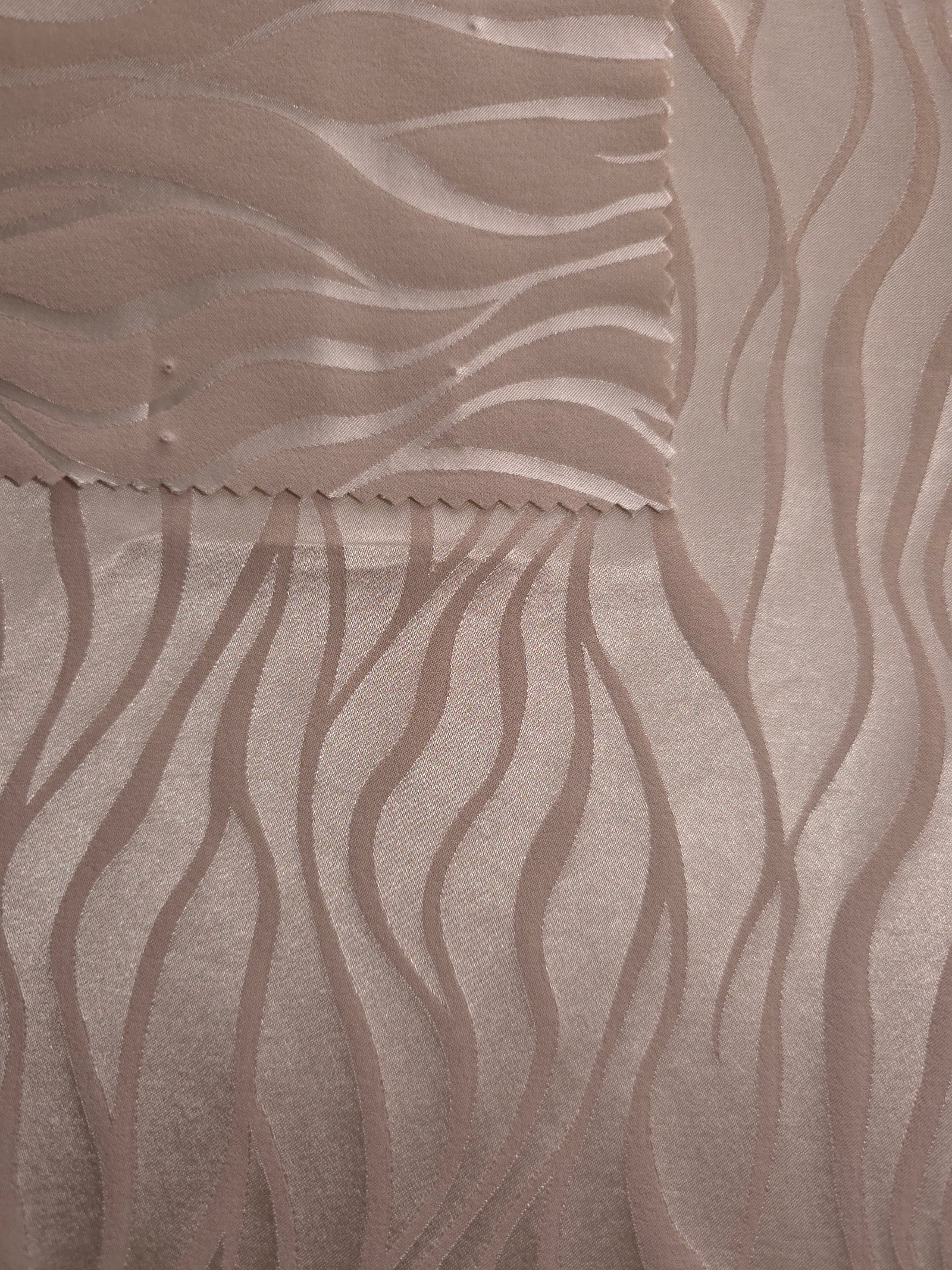 Reversible Two-Tone Stretch Satin Jacquard Fabric
